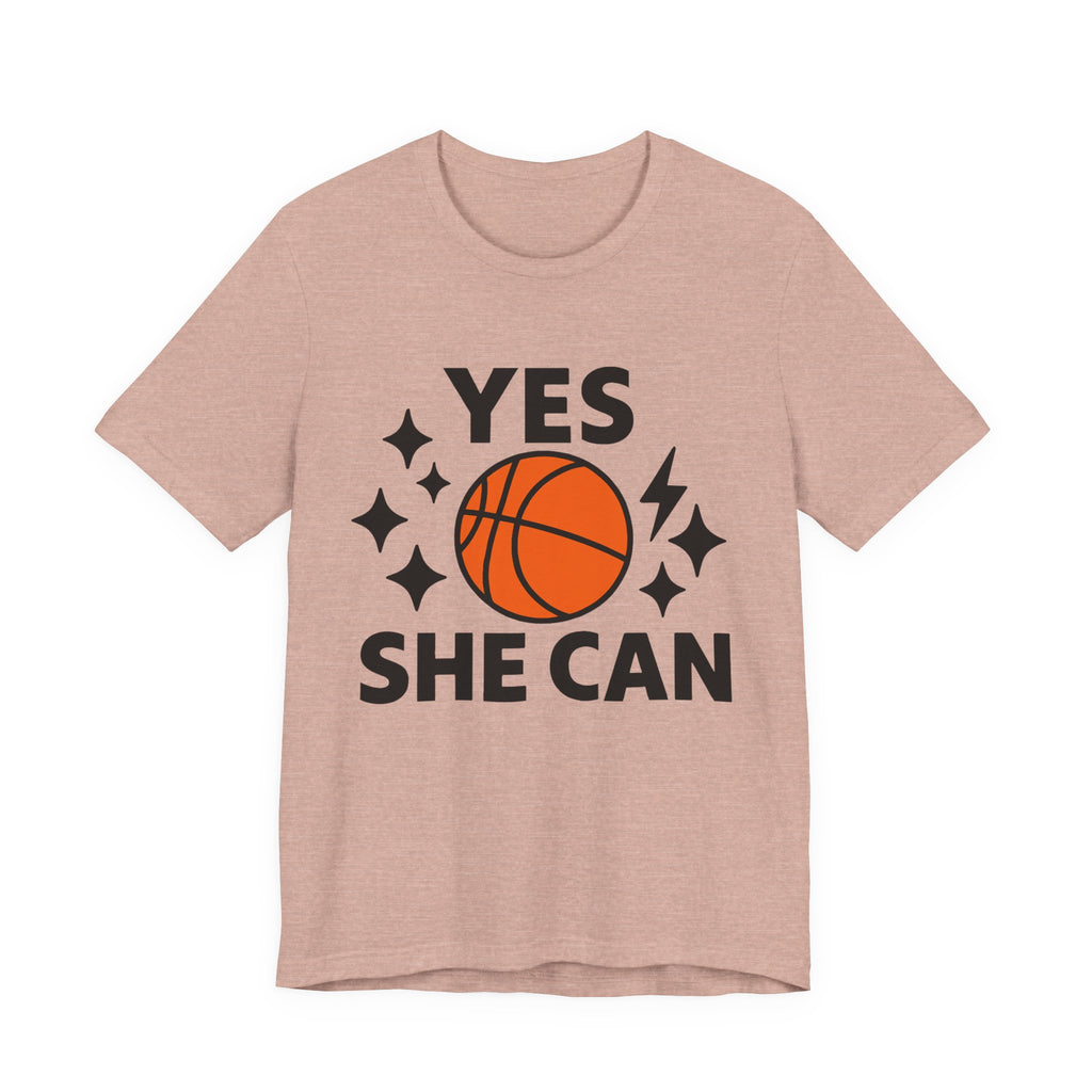 Yes, She Can Basketball Unisex Tee