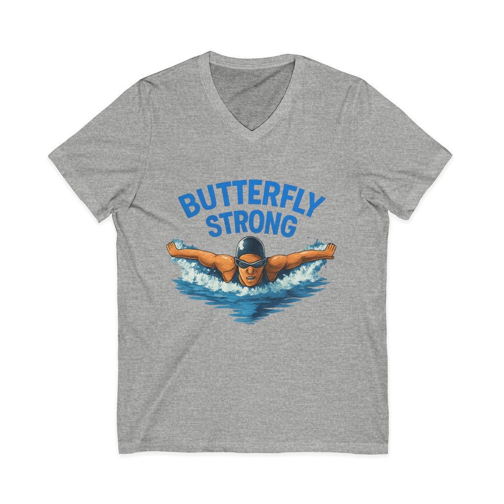 Butterfly Strong V-Neck Tee for Swimmers