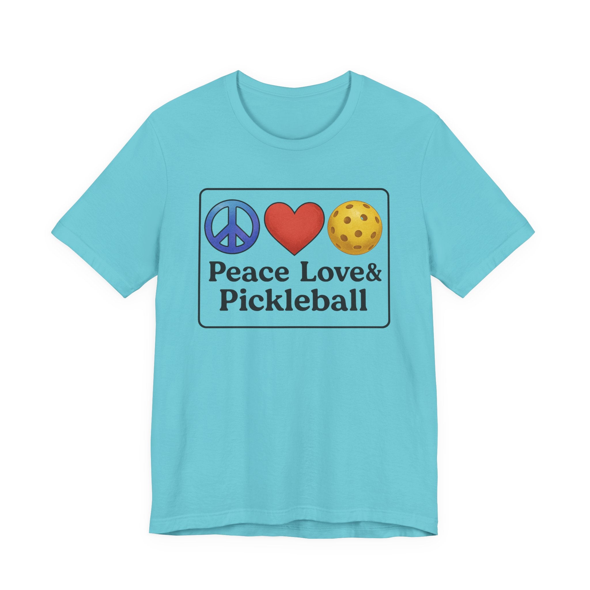 Peace Love & Pickleball Unisex Tee, Fun Pickleball Shirt