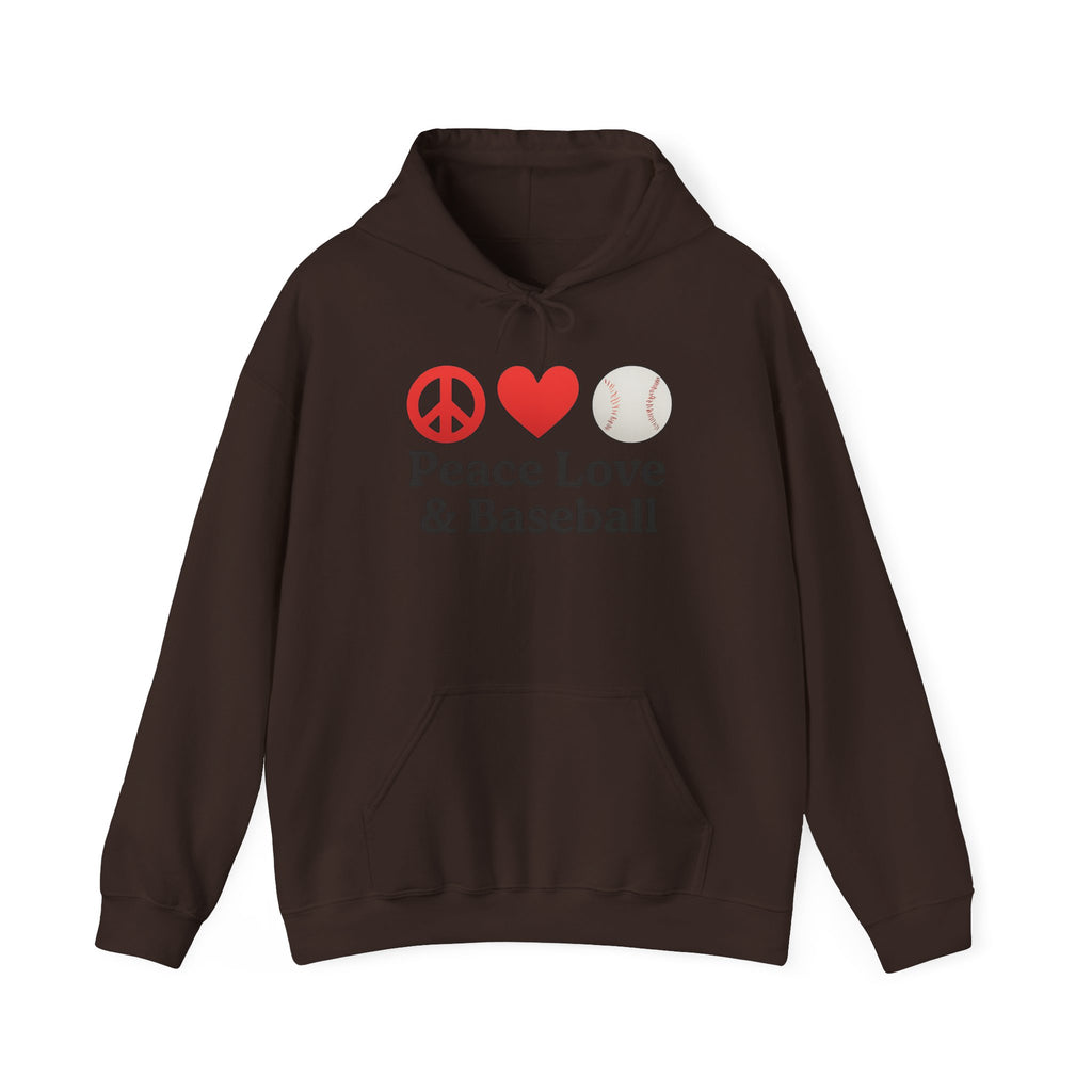 Peace Love & Baseball Hoodie