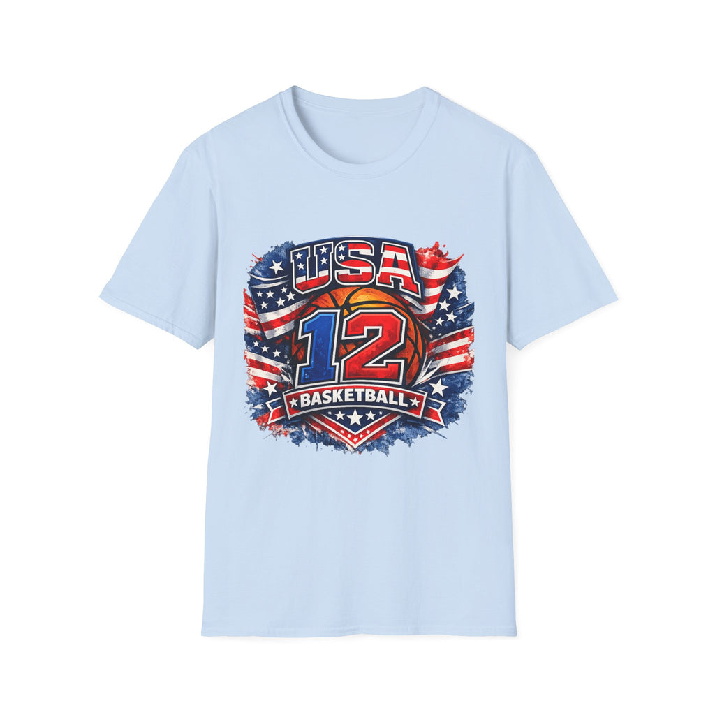 USA Basketball Number 12 Patriotic T-Shirt