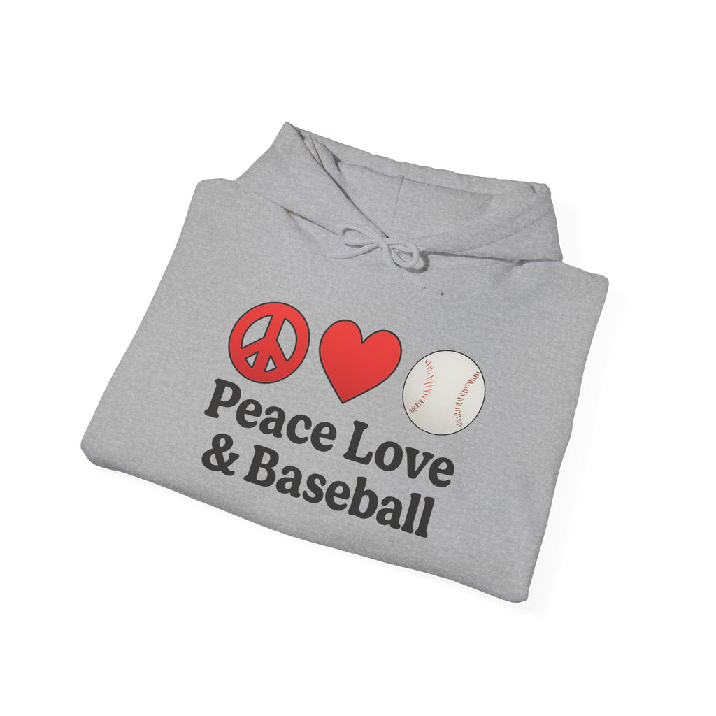 Peace Love & Baseball Hoodie