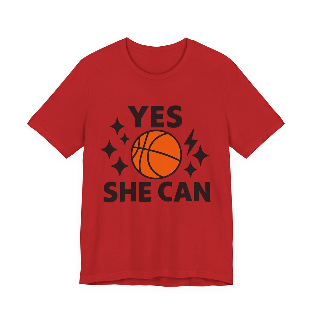 Yes, She Can Basketball Unisex Tee
