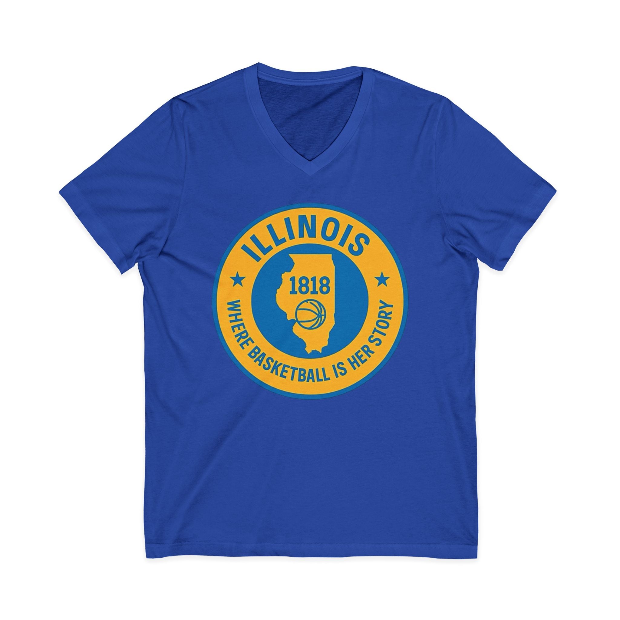 Illinois Basketball Heritage V-Neck Tee