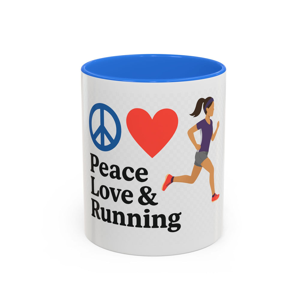 Peace Love & Running Motivational Mug