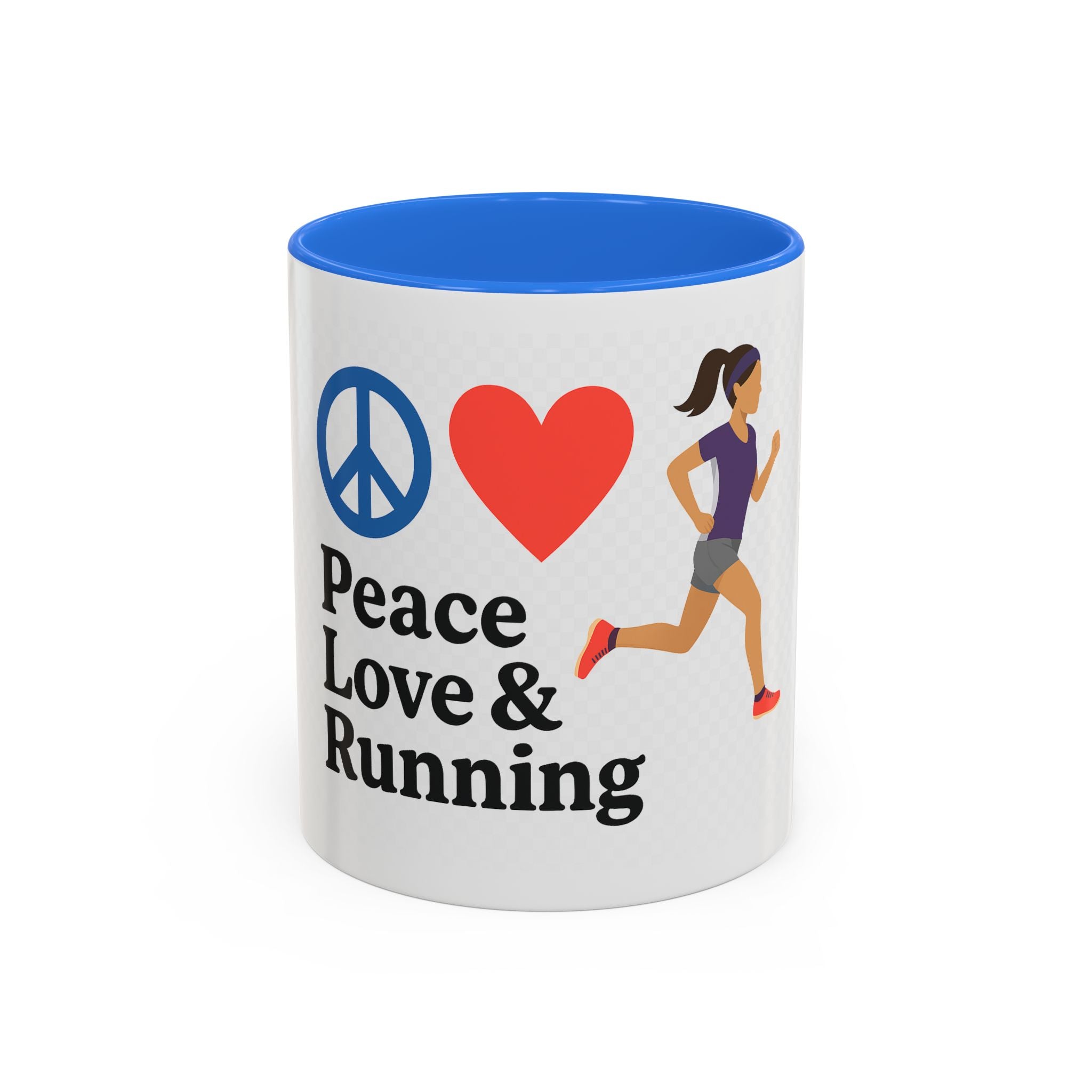 Peace Love & Running Motivational Mug