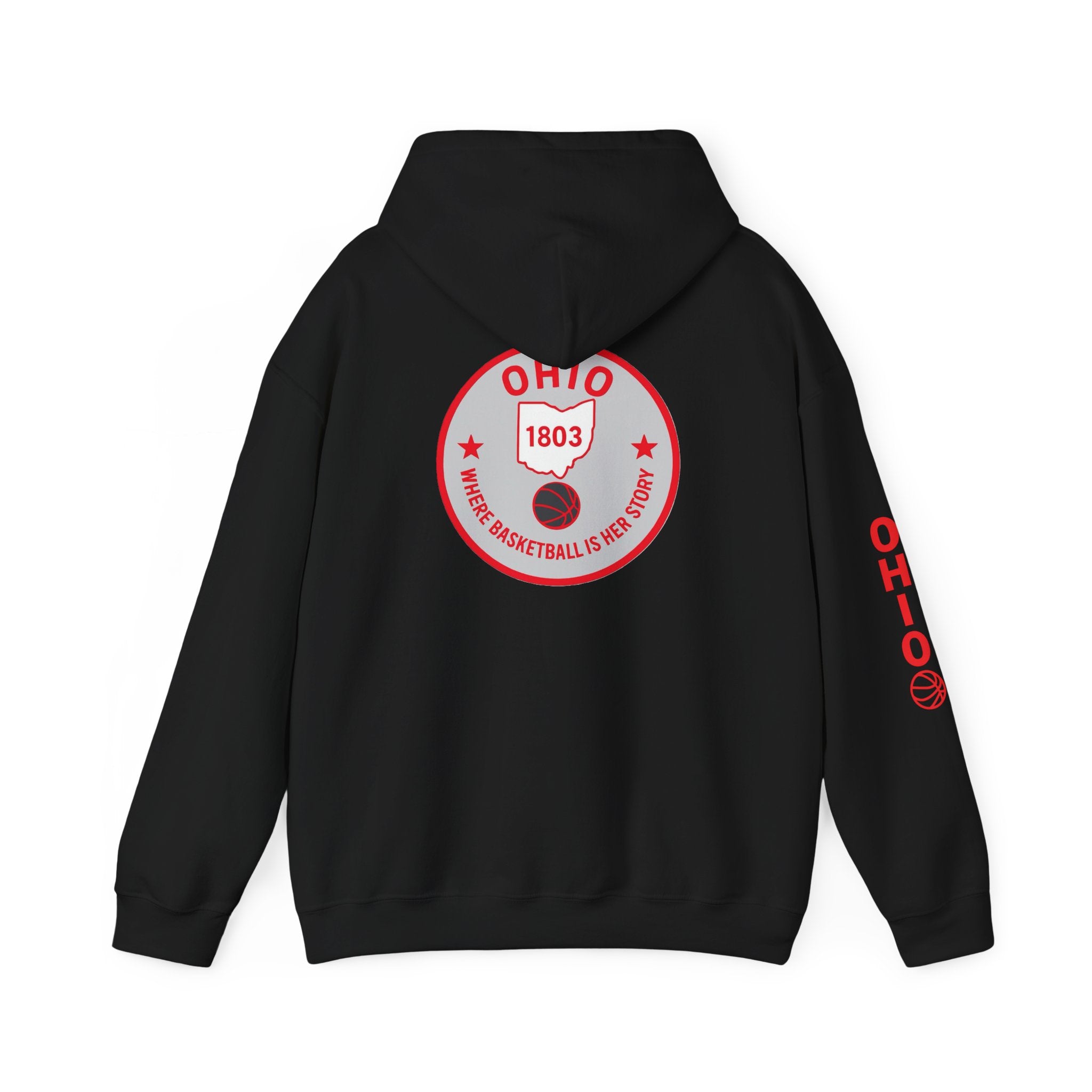 Ohio 1803 Basketball Logo Hoodie — State Pride Sports Pullover