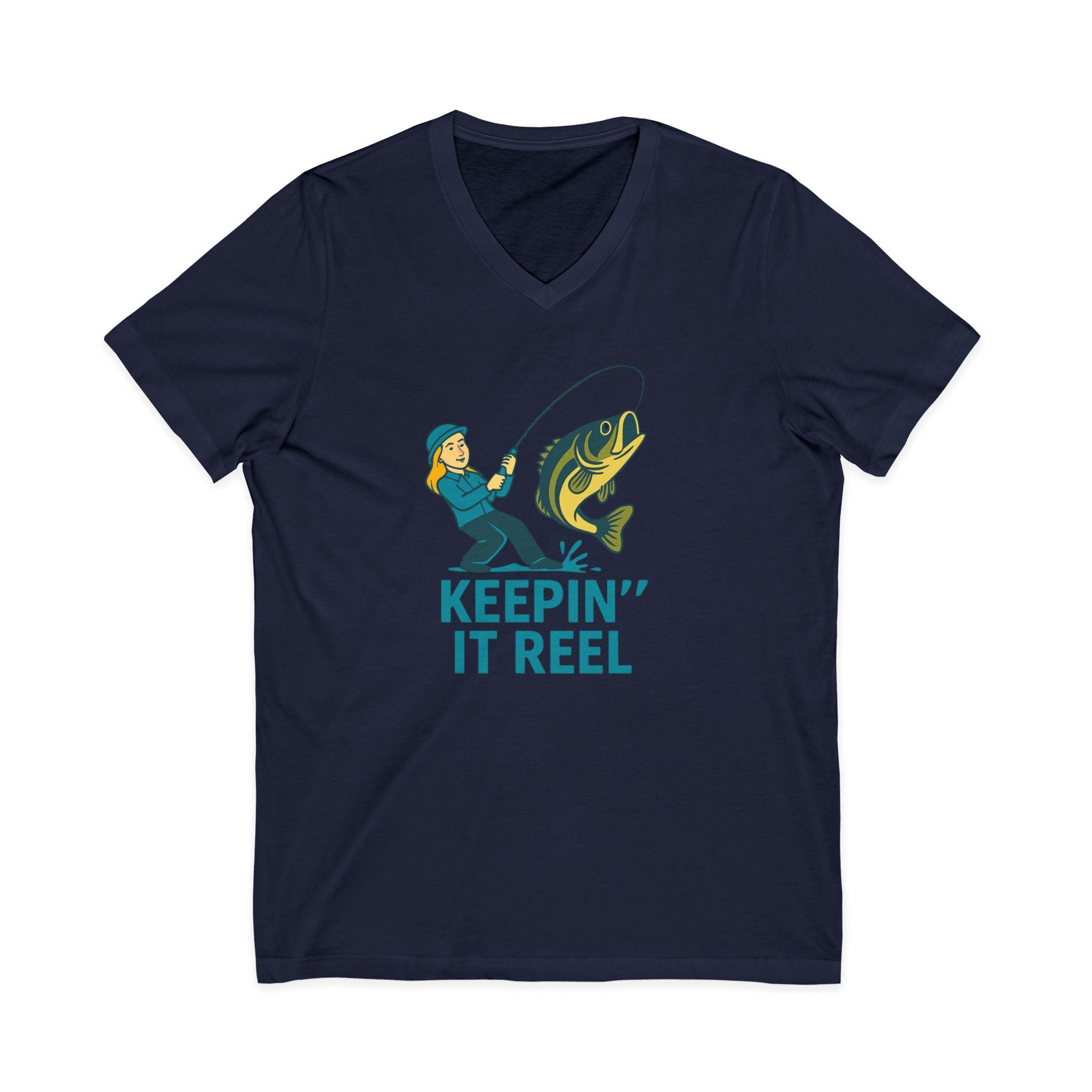 Fishing Humor V-Neck Tee - Keepin' It Reel