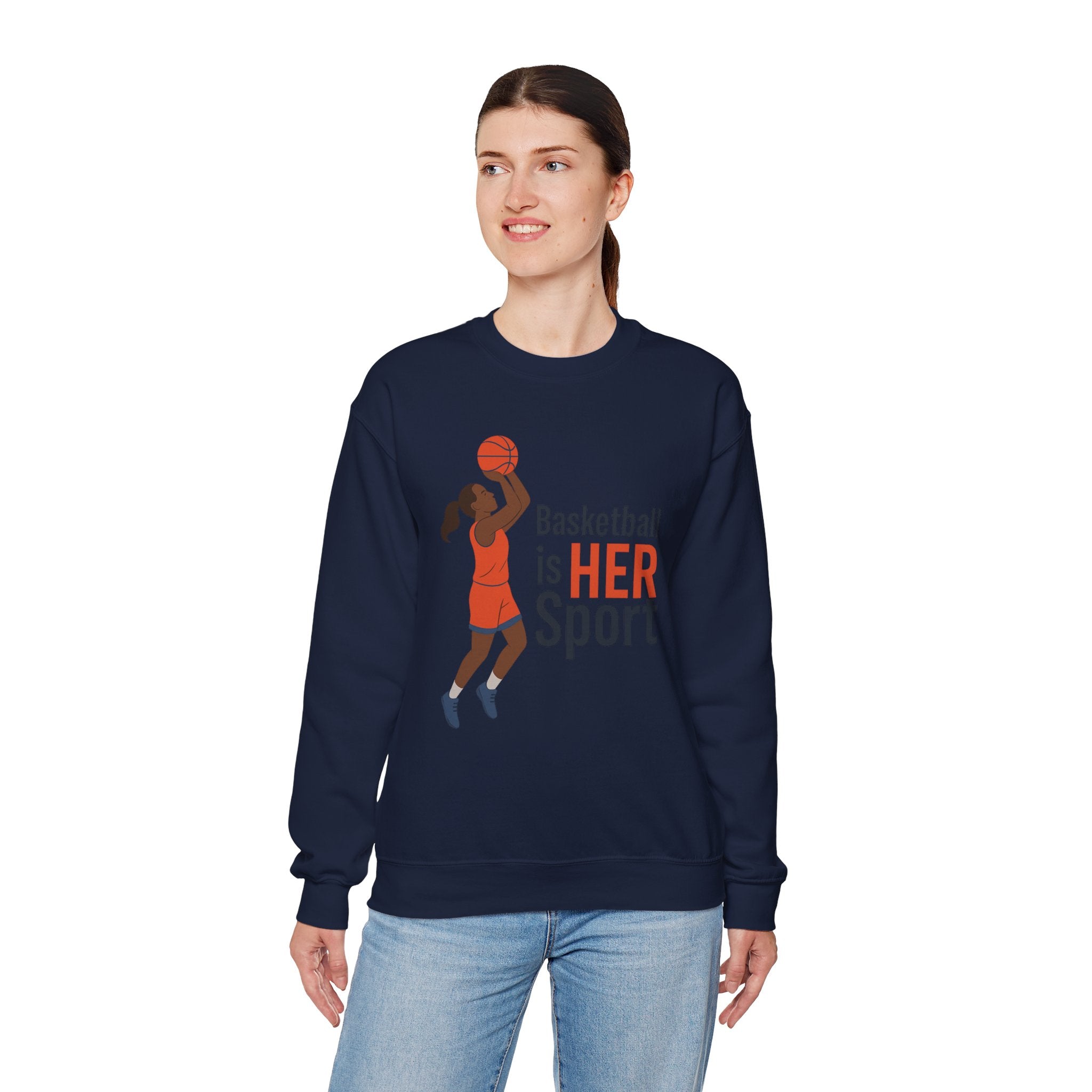 Basketball Is Her Sport Sweatshirt, Unisex Crewneck