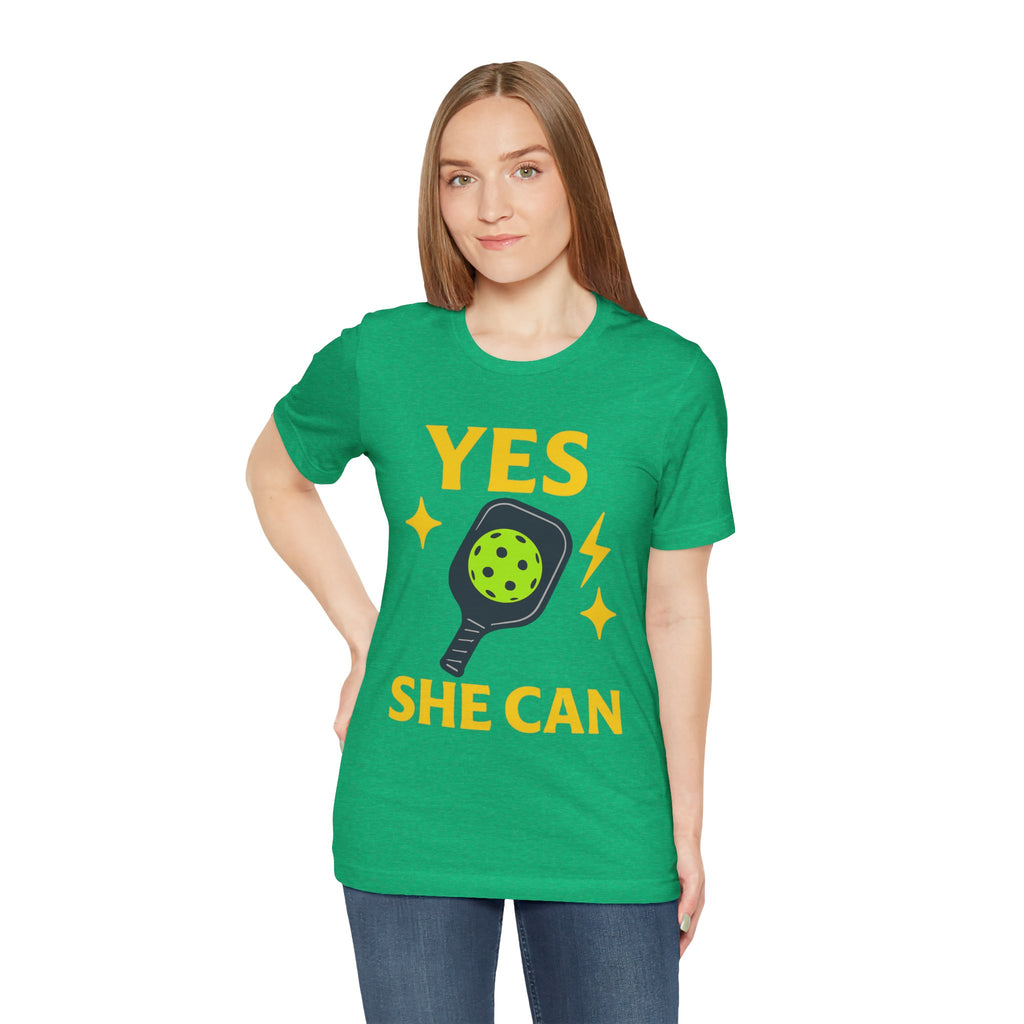 Yes, She Can Pickleball Unisex Tee