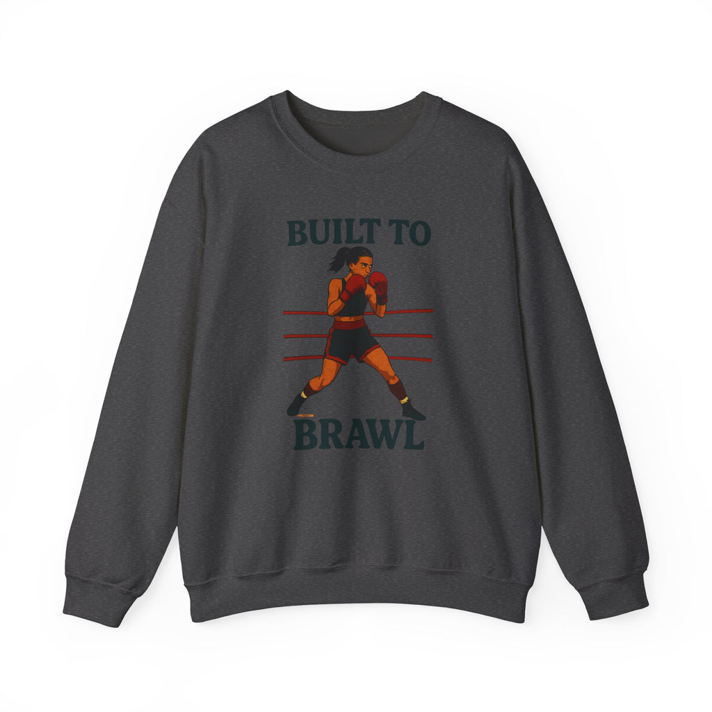 Built to Brawl Crewneck Sweatshirt, Unisex Fitness Apparel