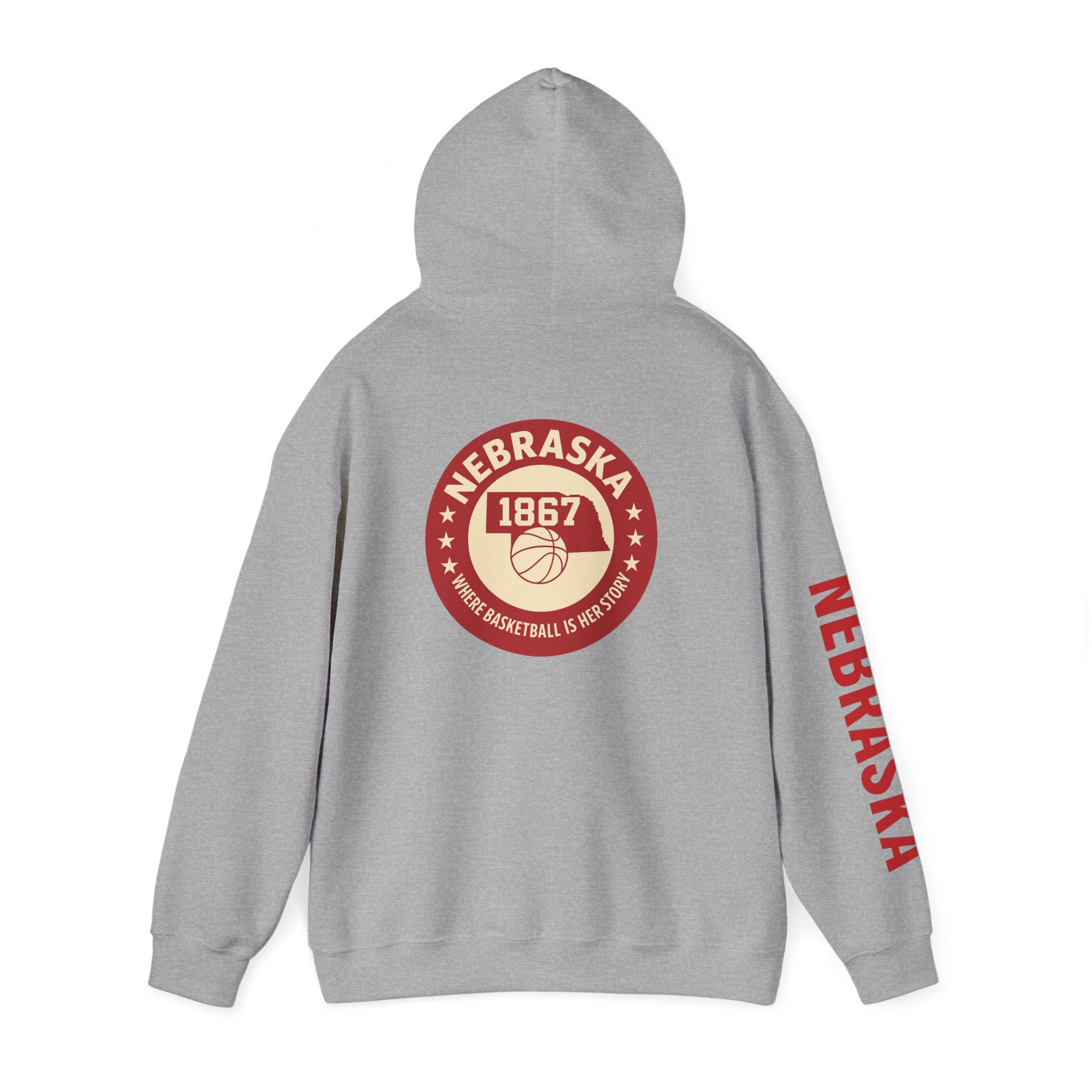 Nebraska 1867 Basketball Hoodie — Retro College Team Pullover