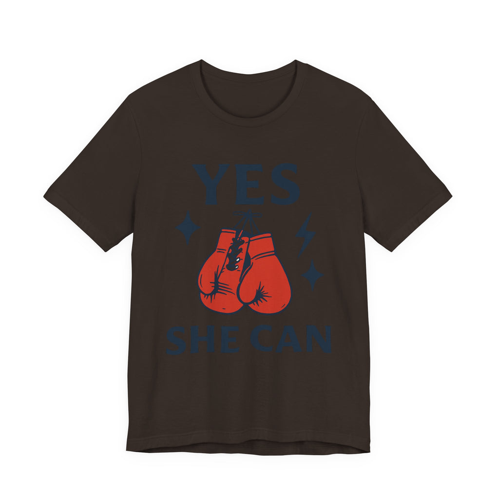 Yes, She Can Boxing Unisex Tee