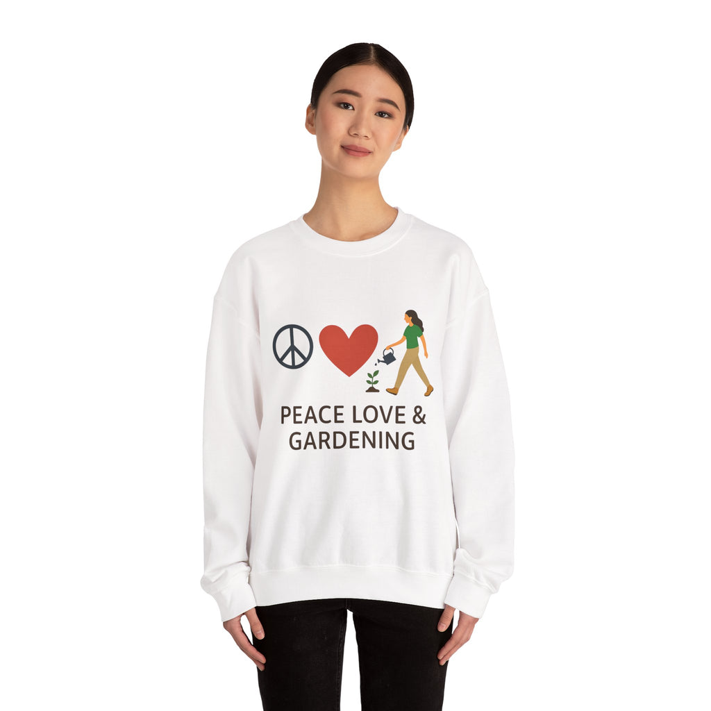 Peace, Love & Gardening Crewneck Sweatshirt