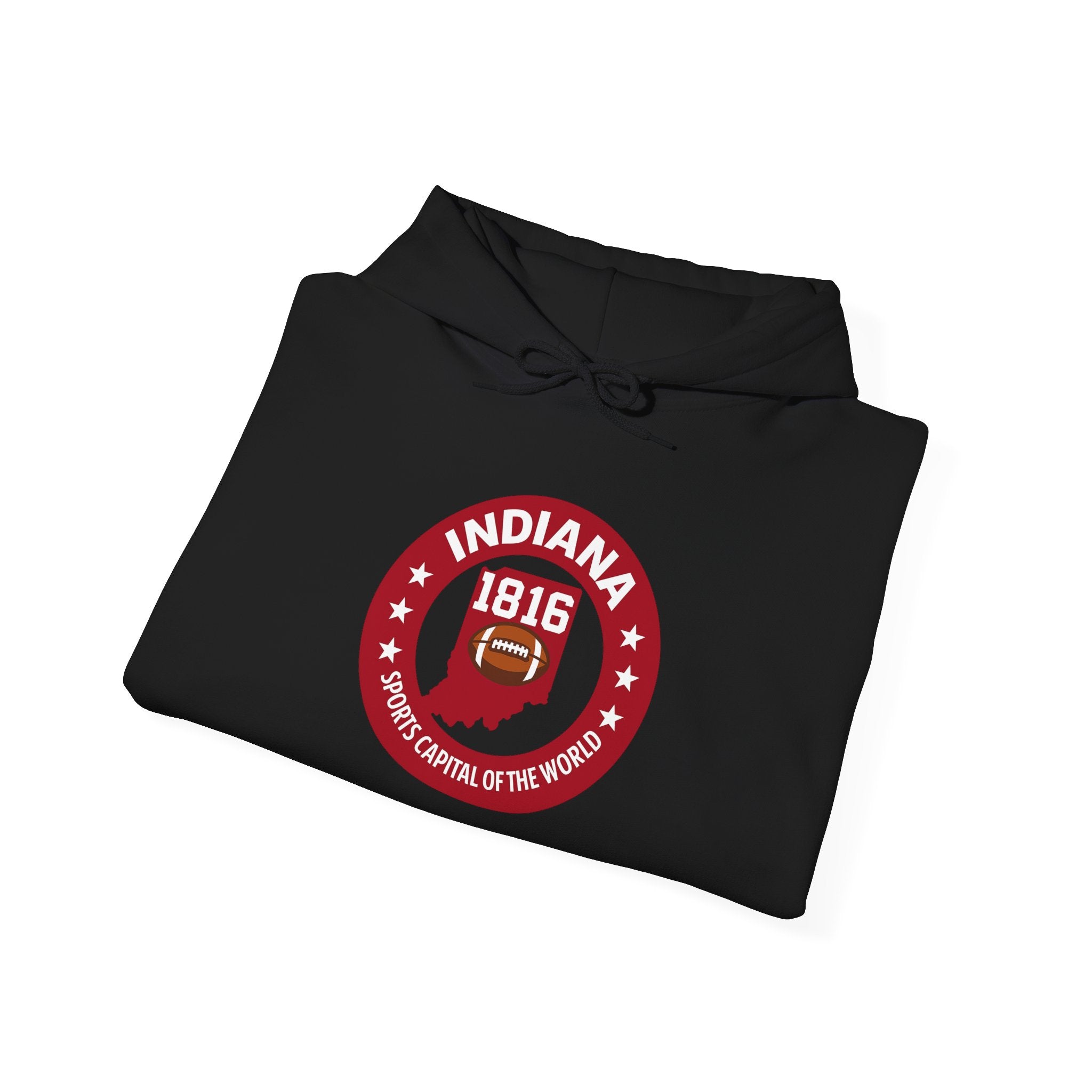 Indiana 1816 Hoodie — State Seal Retro College Sweatshirt