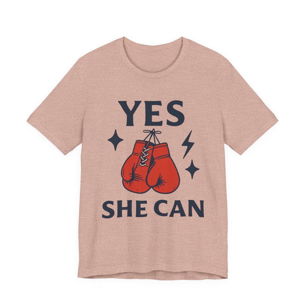 Yes, She Can Boxing Unisex Tee