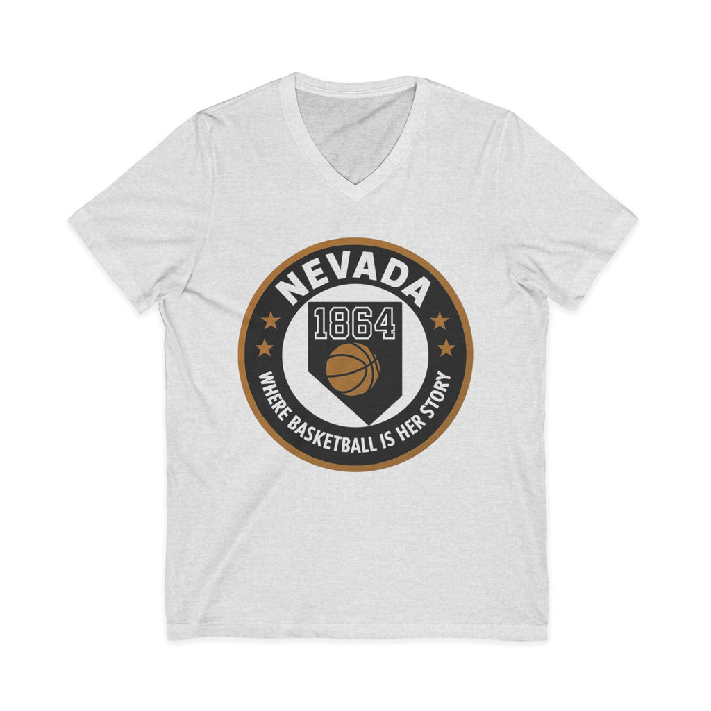 Nevada Basketball V-Neck Tee - Celebrate Your Love for the Game!