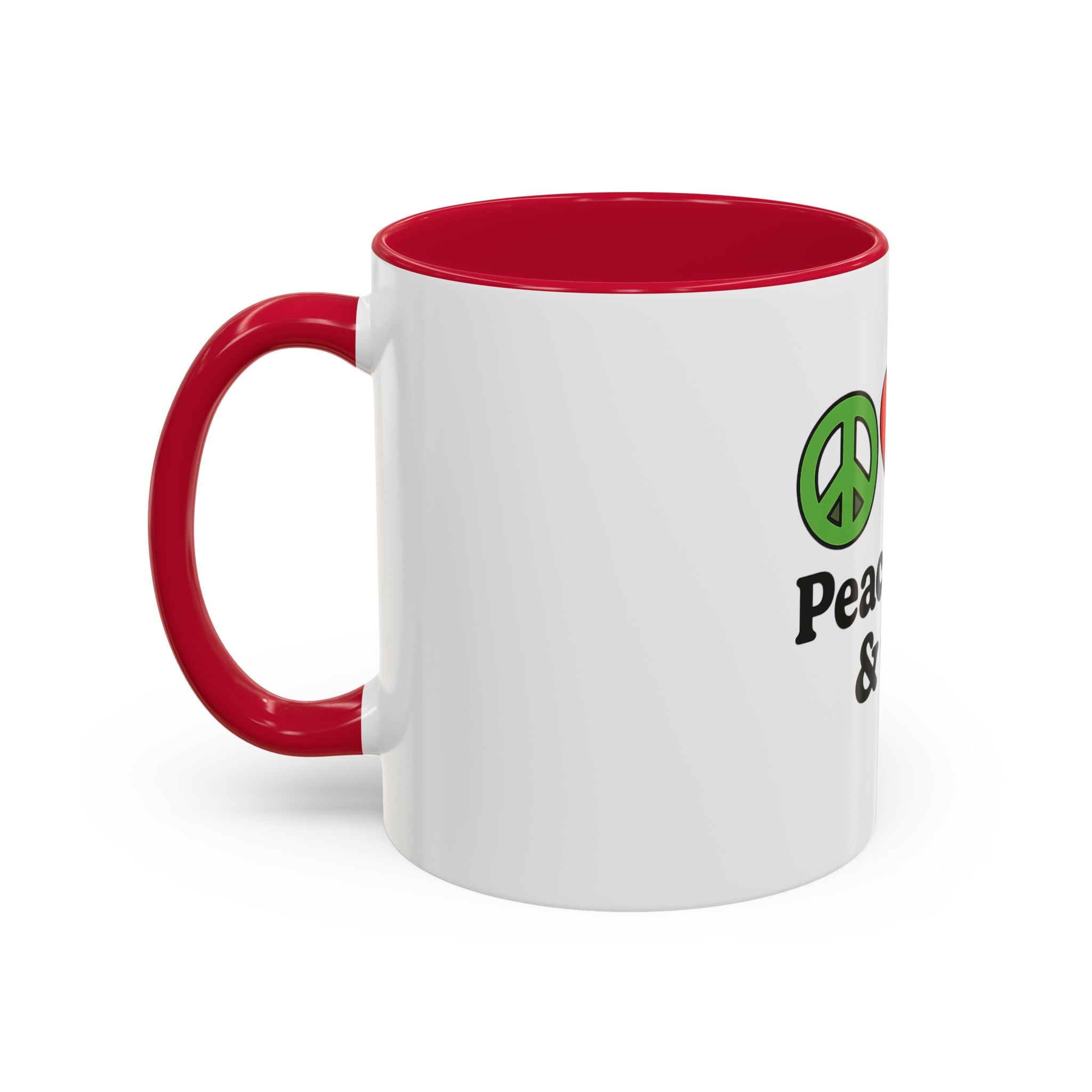 Peace, Love & Golf Mug - Colorful Ceramic Coffee Cup for Golf Lovers