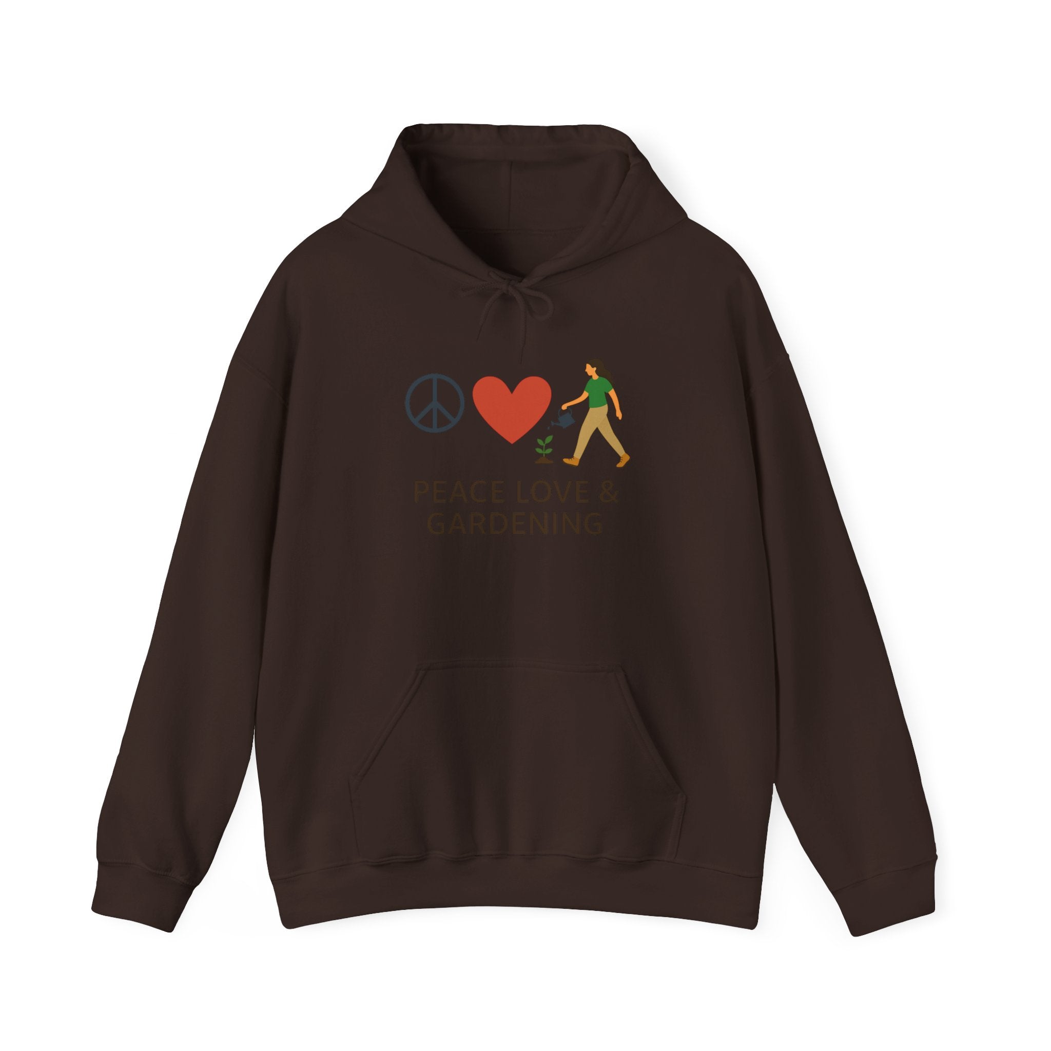 Gardening Hoodie – “Peace, Love & Gardening”