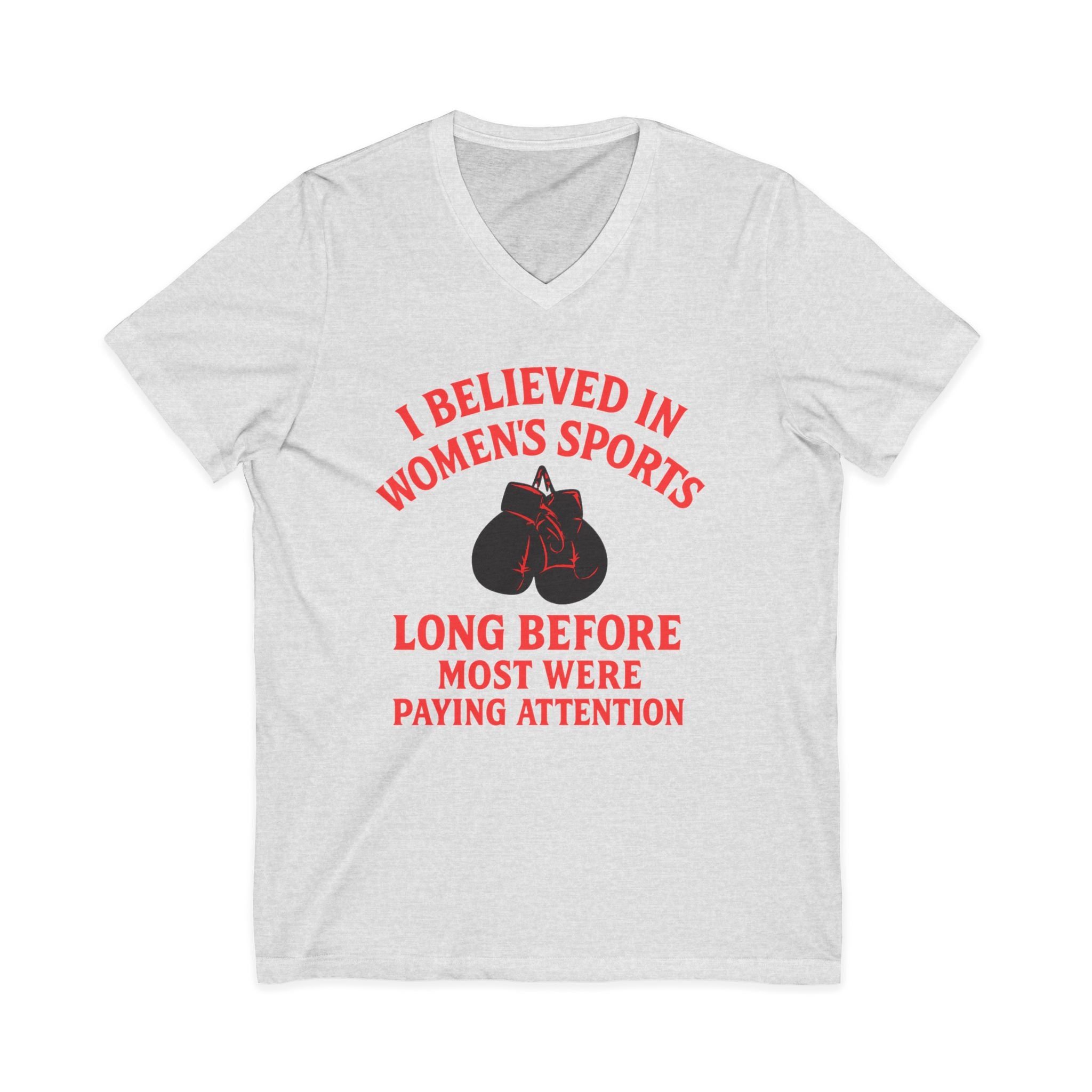 Empowerment V-Neck Tee - I Believed in Women's Sports