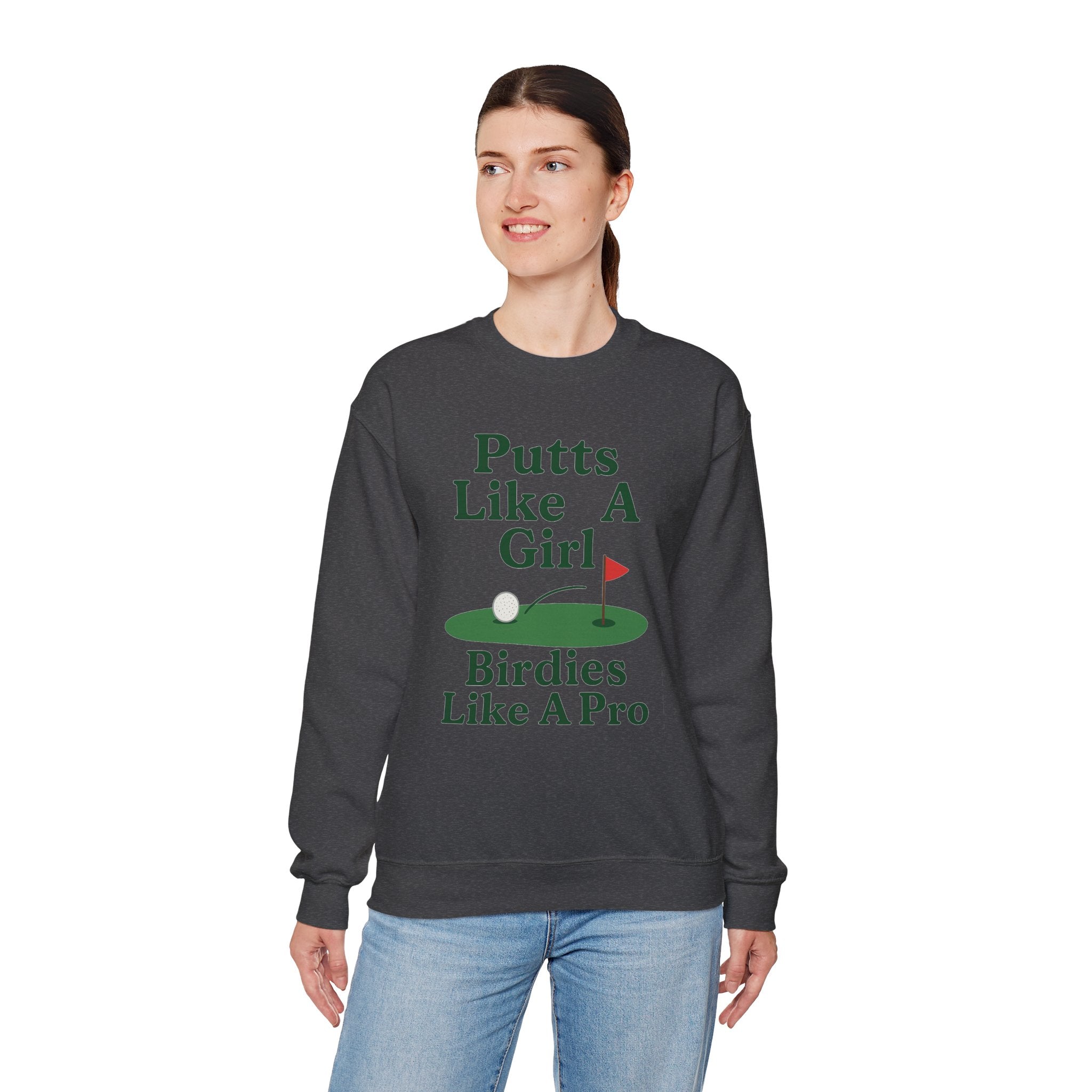 Putts Like A Girl Sweatshirt, Unisex Crewneck