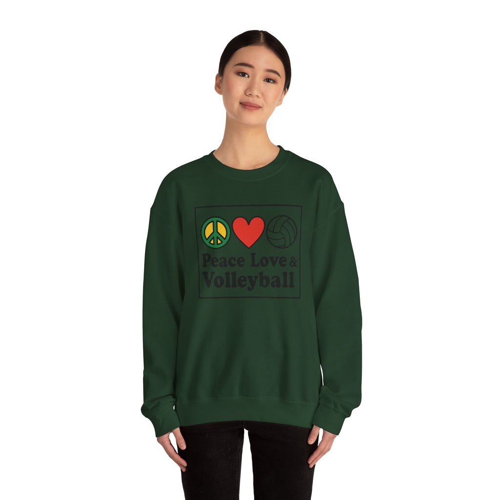 Peace Love Volleyball Crewneck Sweatshirt