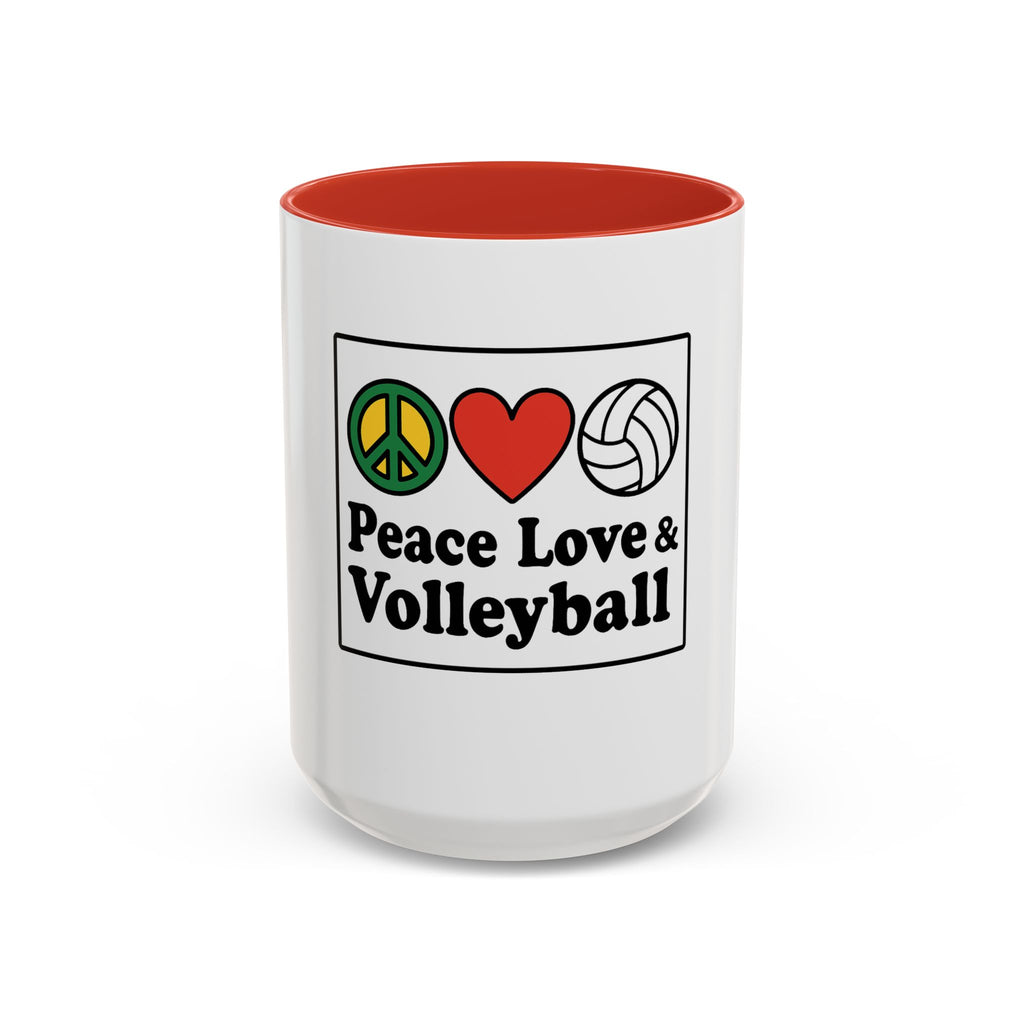 Peace Love & Volleyball Coffee Mug