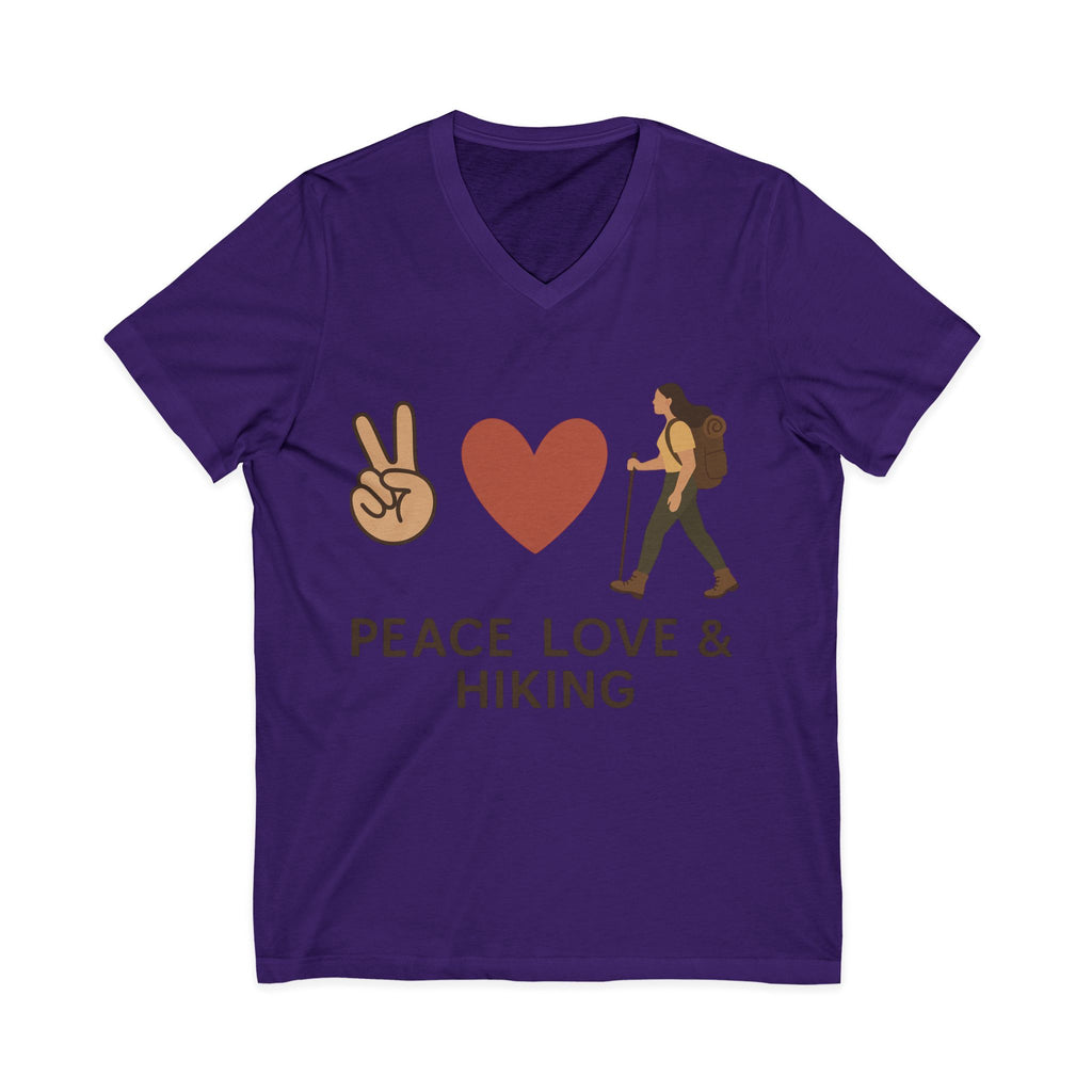 Peace, Love & Hiking V-Neck Tee