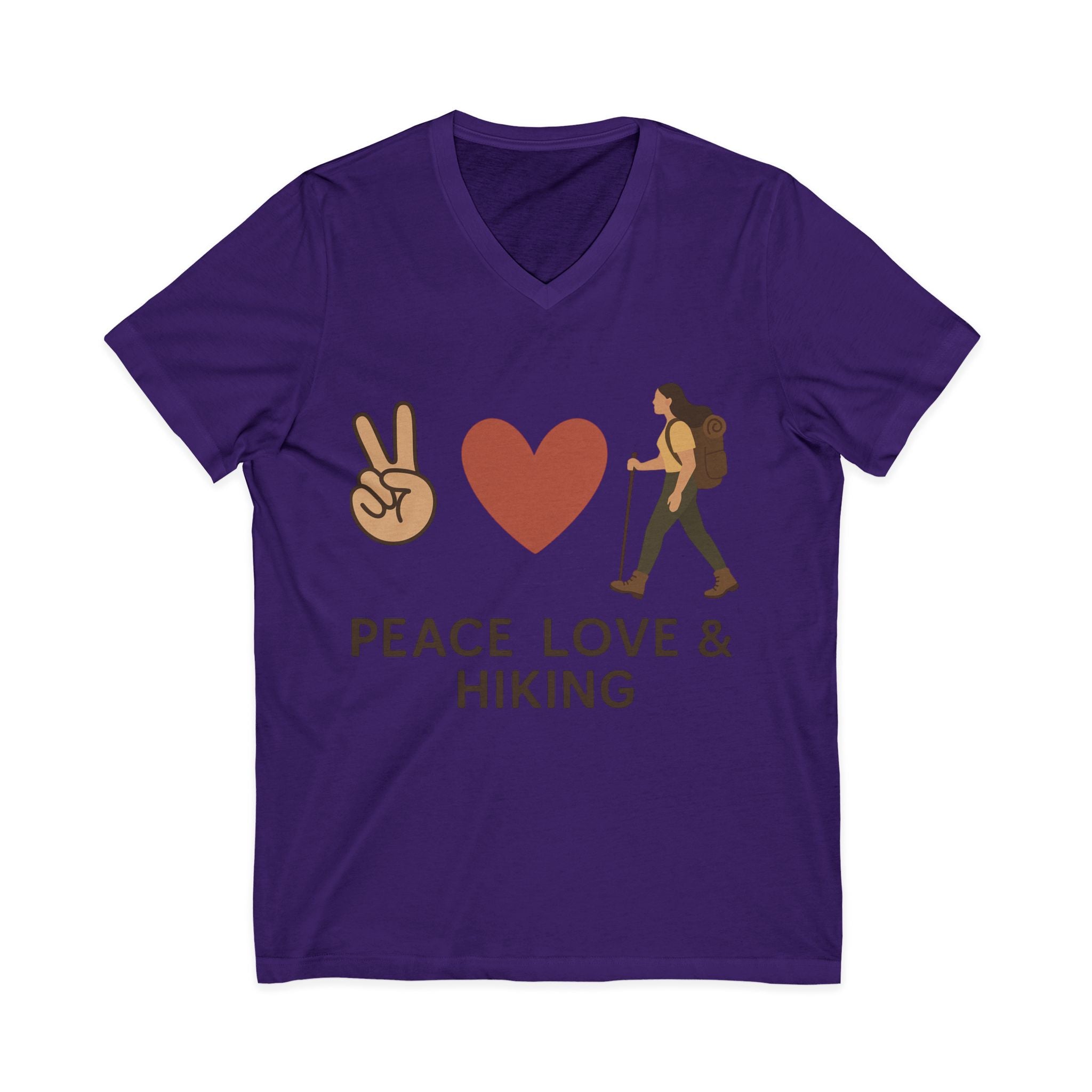 Peace, Love & Hiking V-Neck Tee
