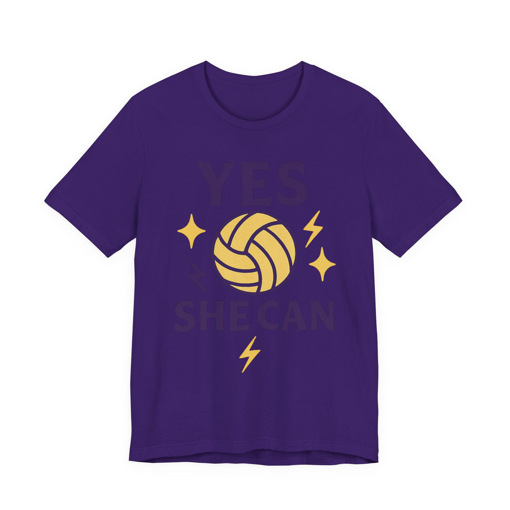 Yes, She Can Volleyball Unisex Tee