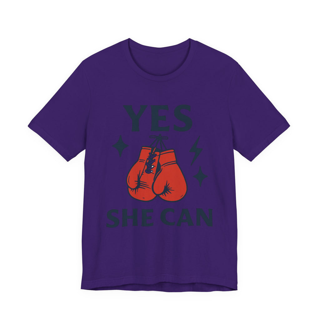 Yes, She Can Boxing Unisex Tee