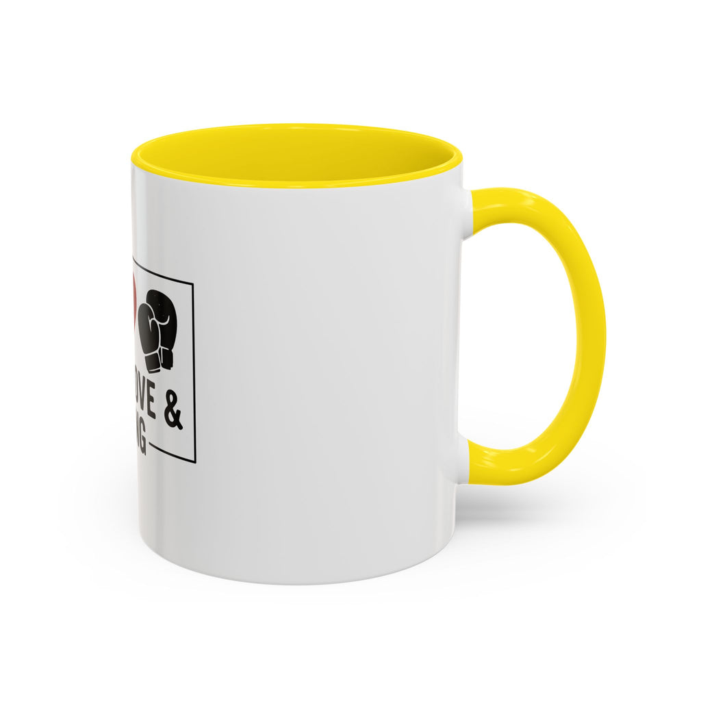 Peace Love & Boxing Mug | Accent Coffee Mug