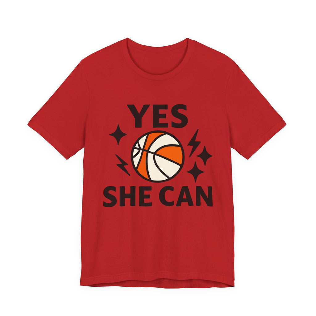 Yes, She Can Basketball Unisex Tee