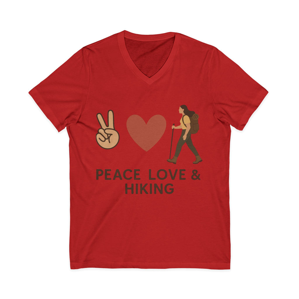 Peace, Love & Hiking V-Neck Tee