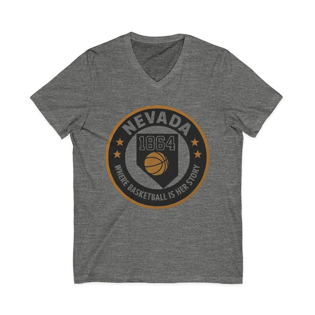 Nevada Basketball V-Neck Tee - Celebrate Your Love for the Game!