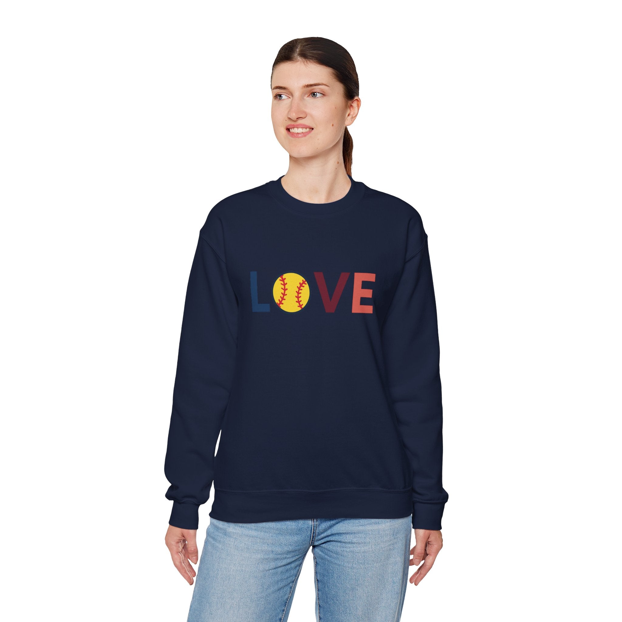 Love Baseball Crewneck Sweatshirt