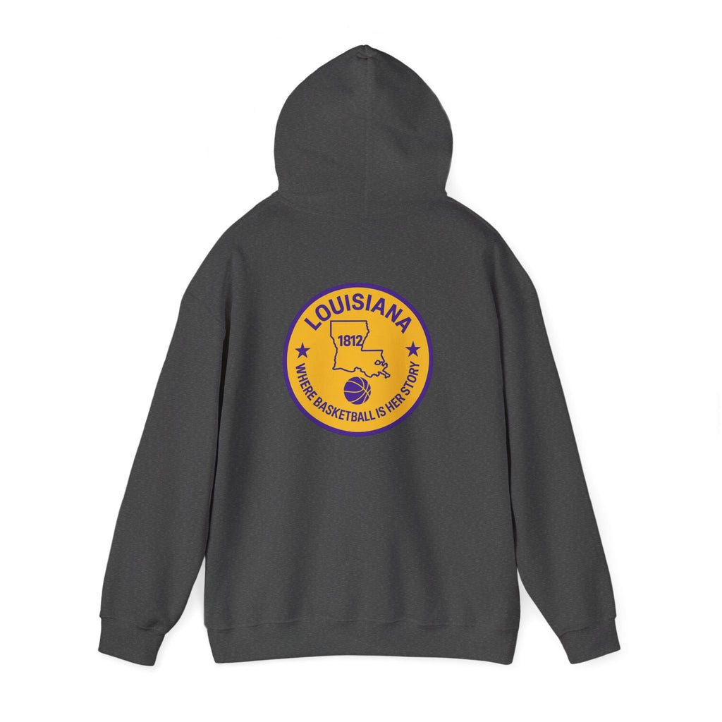 Louisiana Basketball State Emblem Hoodie — Retro Pelican State Logo