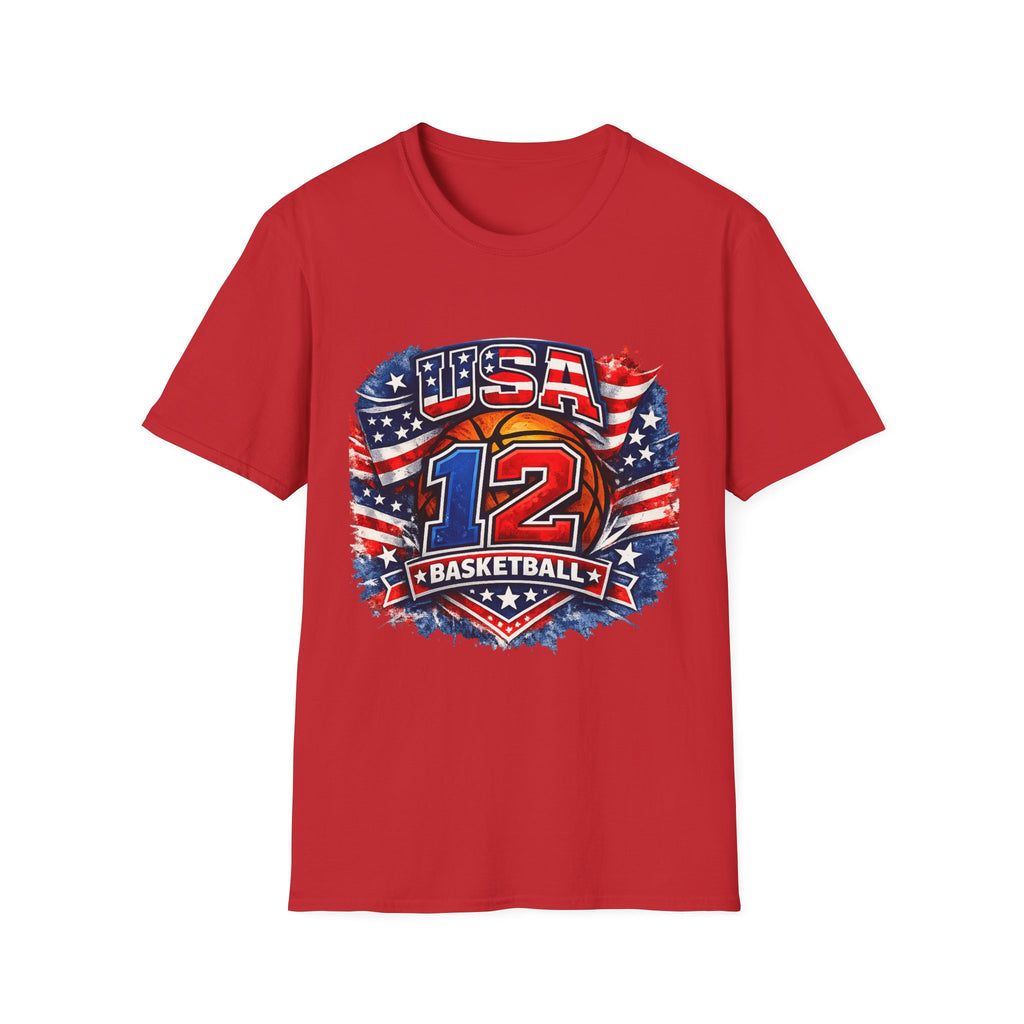 USA Basketball Number 12 Patriotic T-Shirt