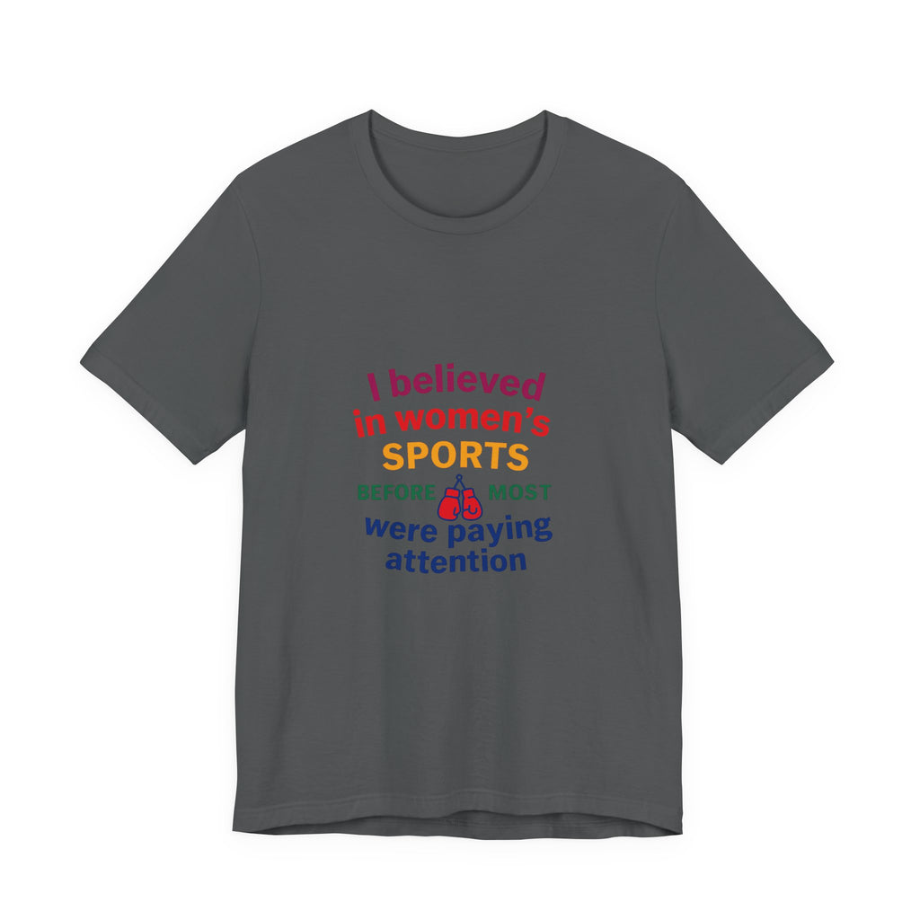 Women's Sports Believer Tee, Unisex Jersey Short Sleeve Tee