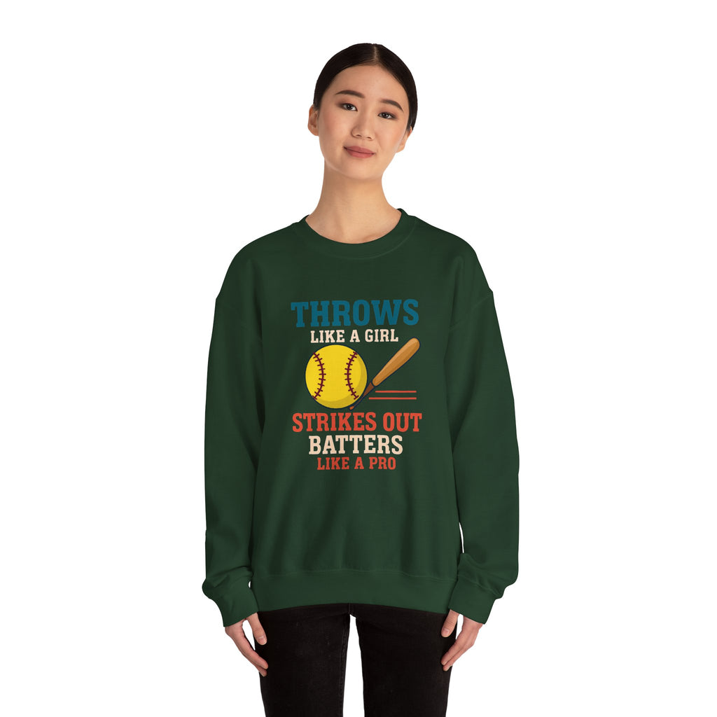 Softball Inspired Crewneck Sweatshirt