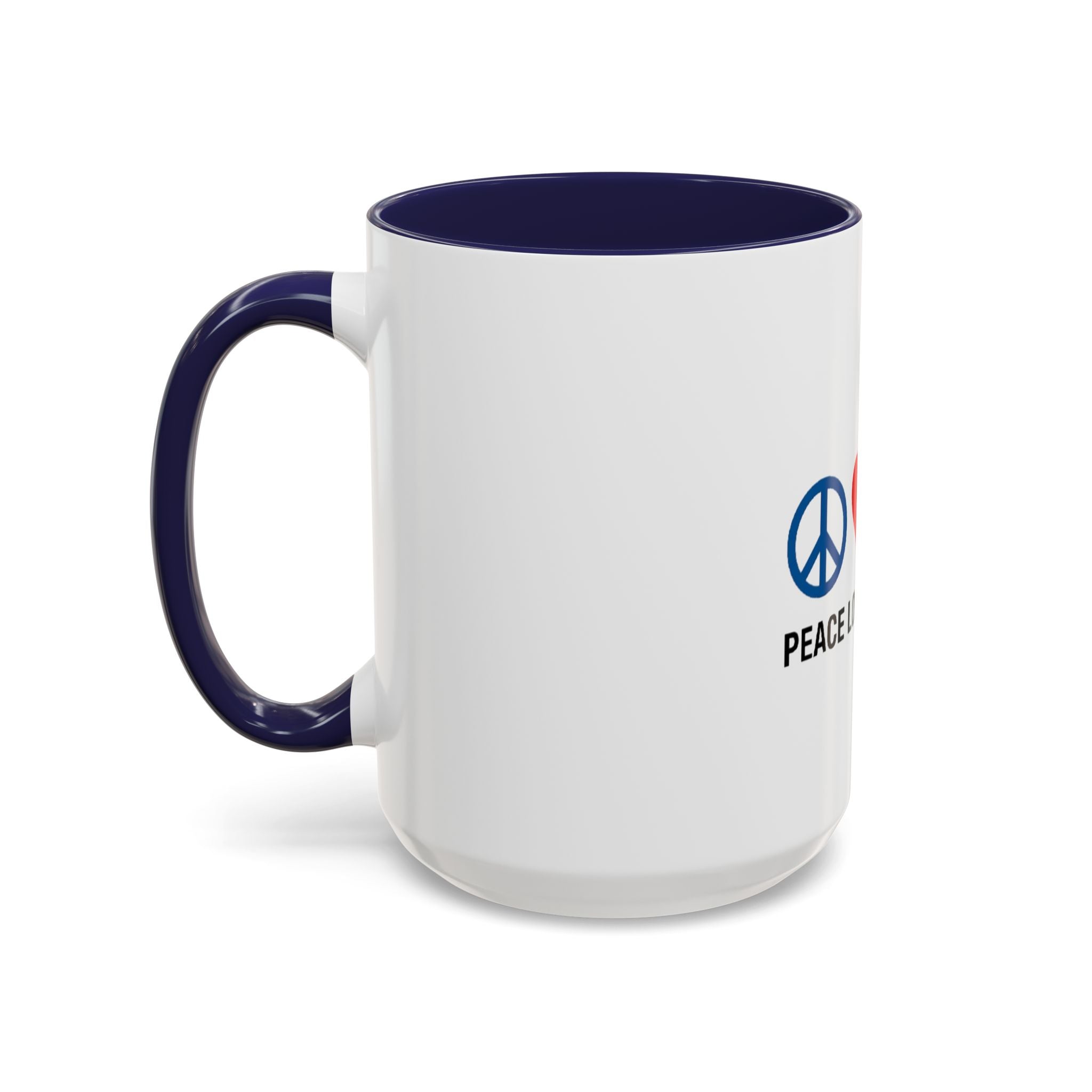 Peace Love & Kayaking Accent Coffee Mug — Kayaker Gift, 11/15oz