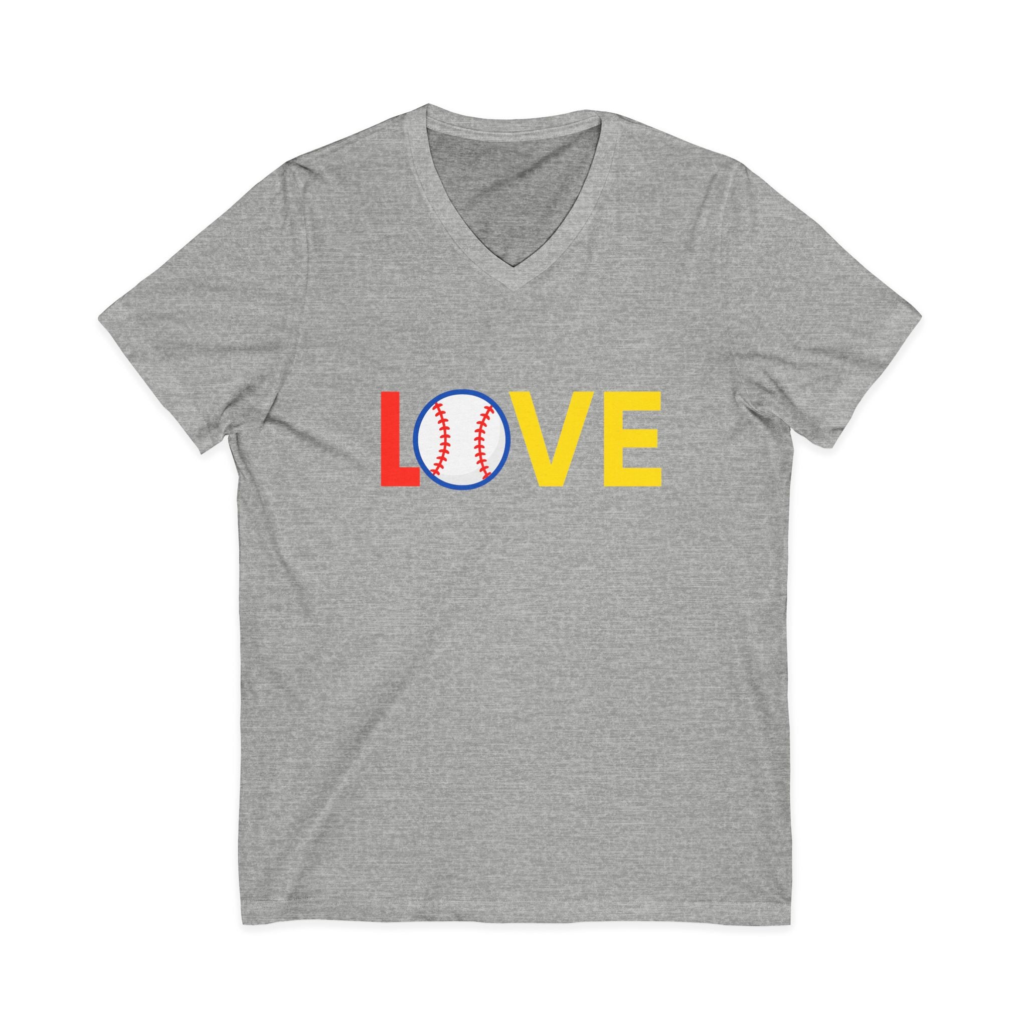 Baseball Love V-Neck Tee for Sports Fans