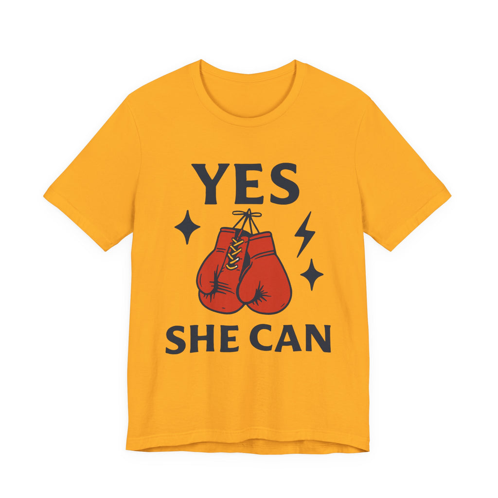 Yes, She Can Boxing Unisex Tee