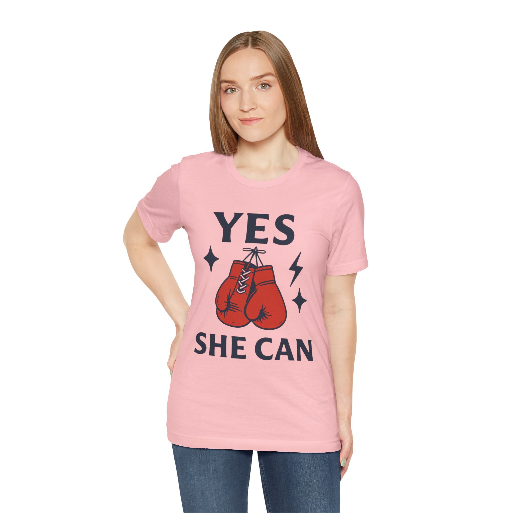 Yes, She Can Boxing Unisex Tee