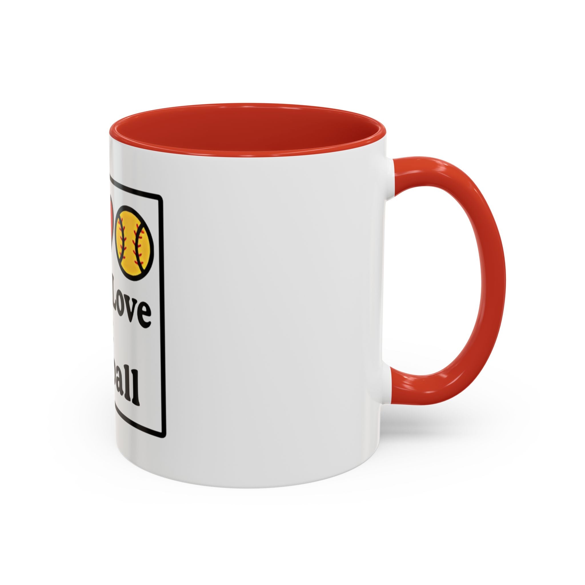 Peace Love Softball Coffee Mug, Sporty Mug for Softball Fans