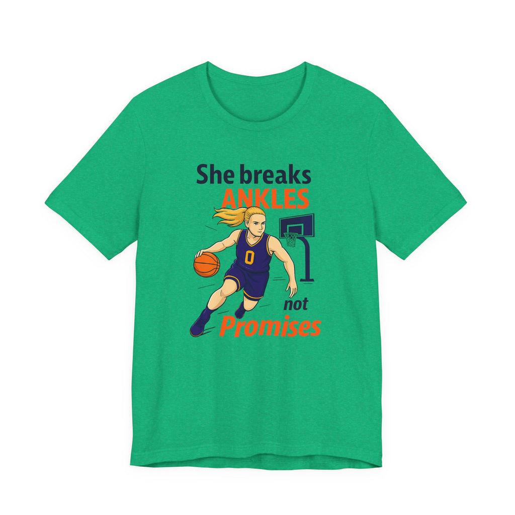 She Breaks Ankles Not Promises Basketball Tee