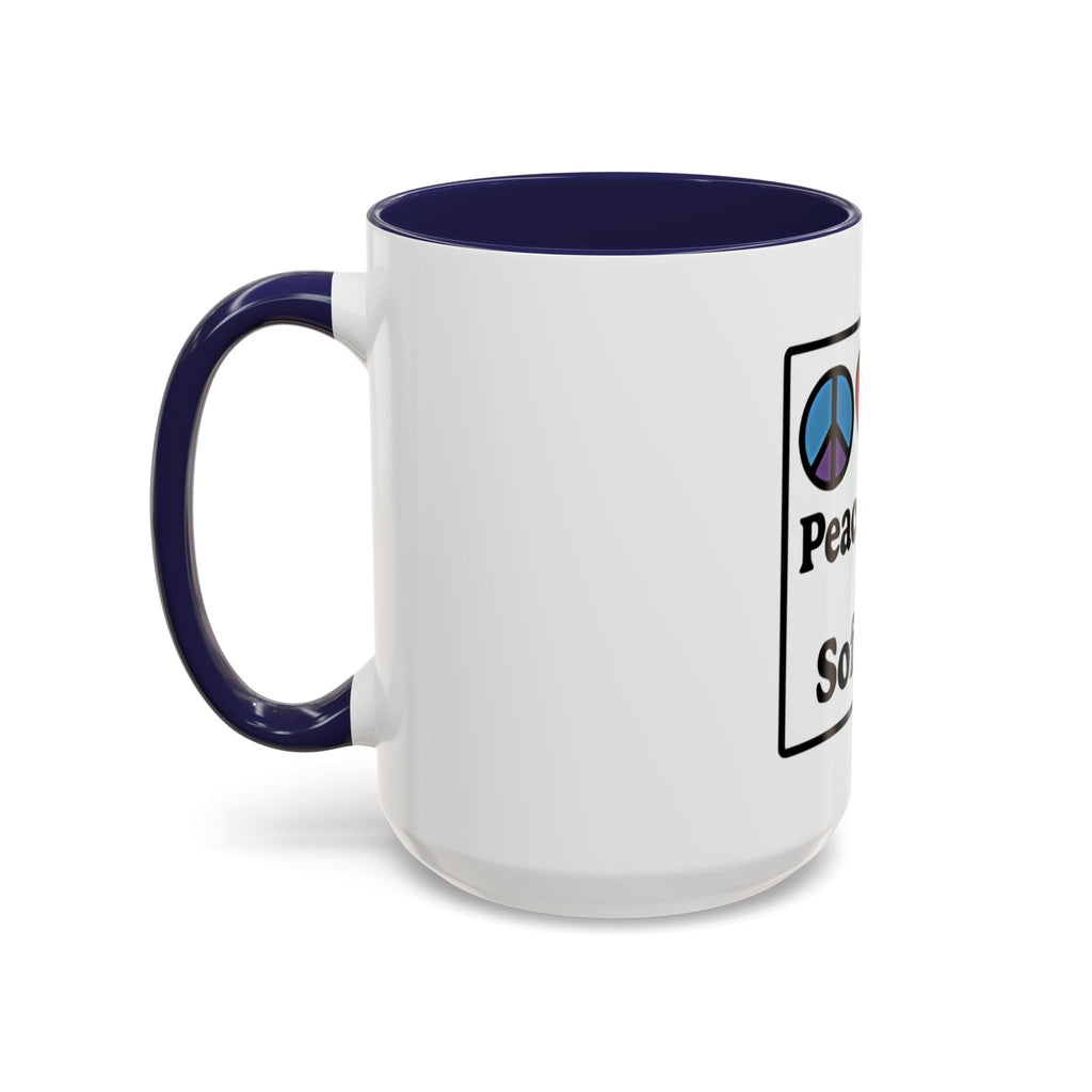 Peace Love Softball Coffee Mug, Sporty Mug for Softball Fans