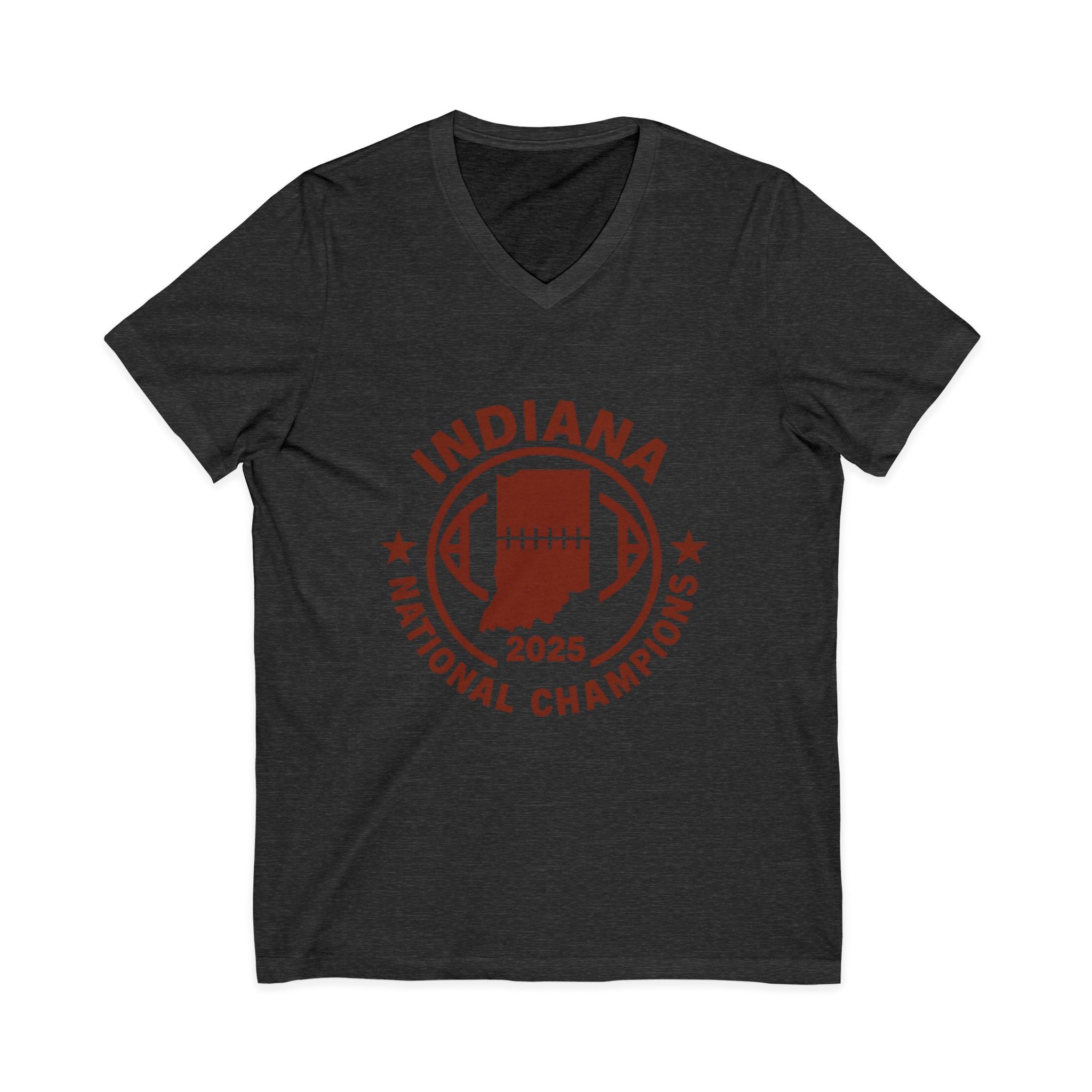 Indiana 2025 National Champions Football V-Neck Tee