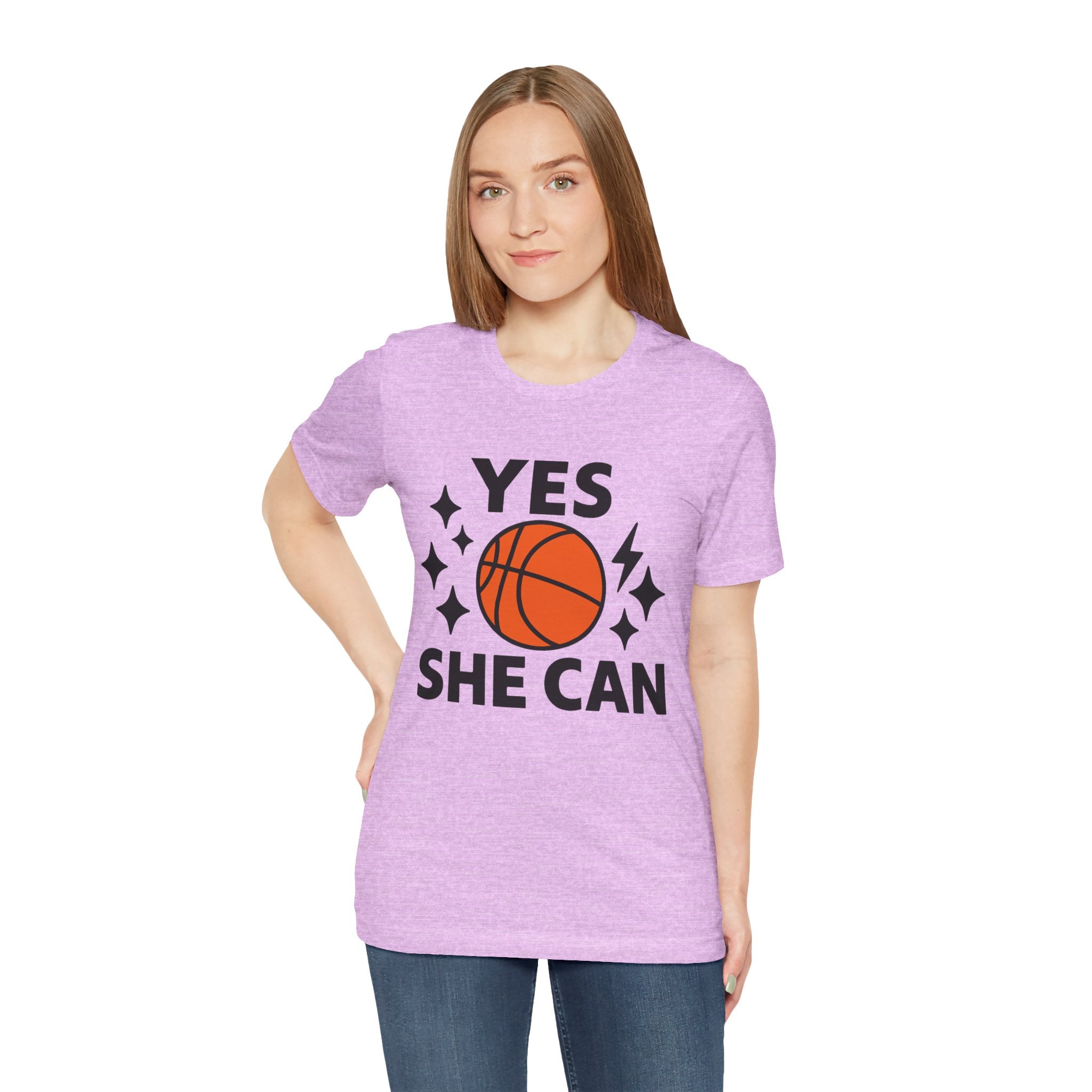 Yes, She Can Basketball Unisex Tee