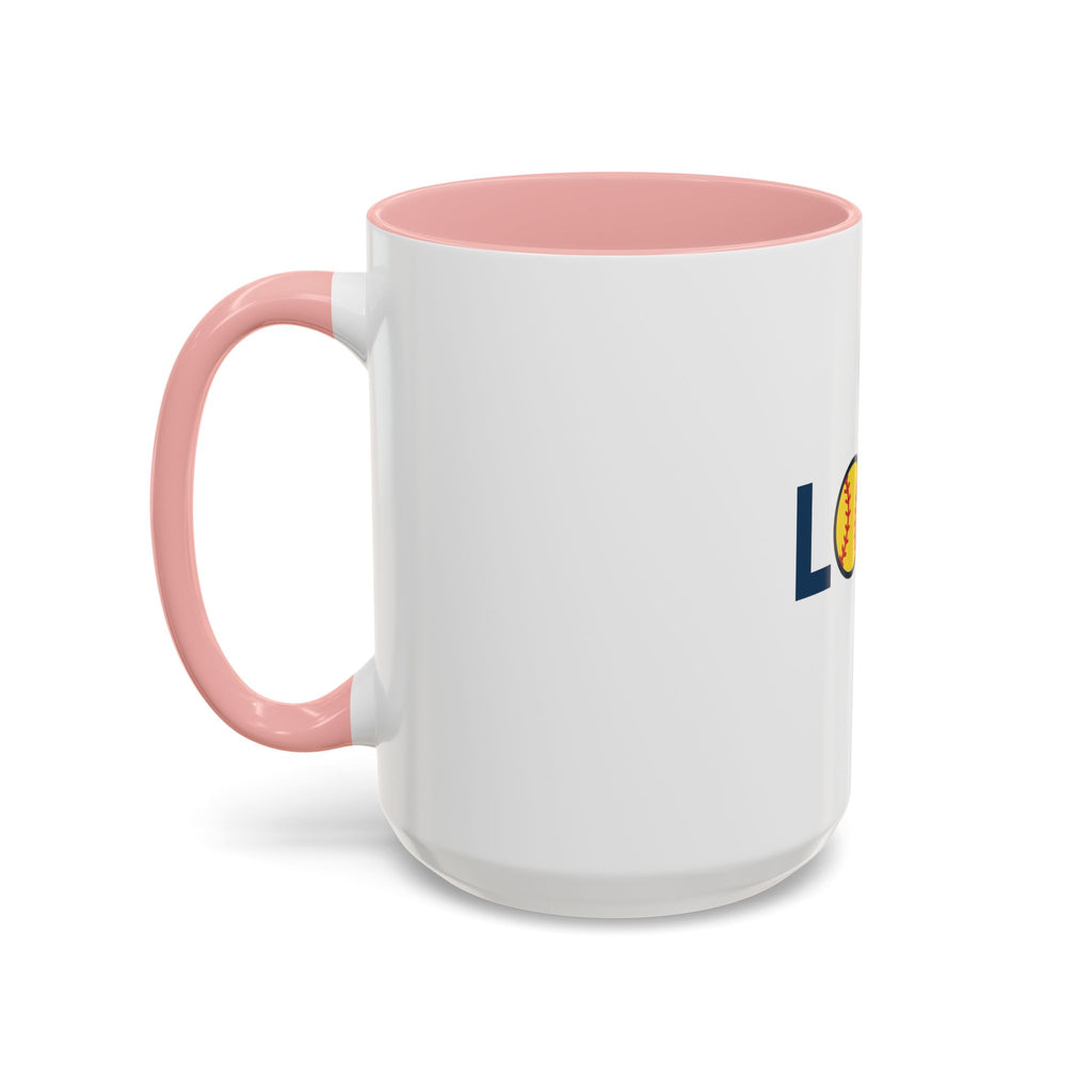 Love Baseball Accent Coffee Mug